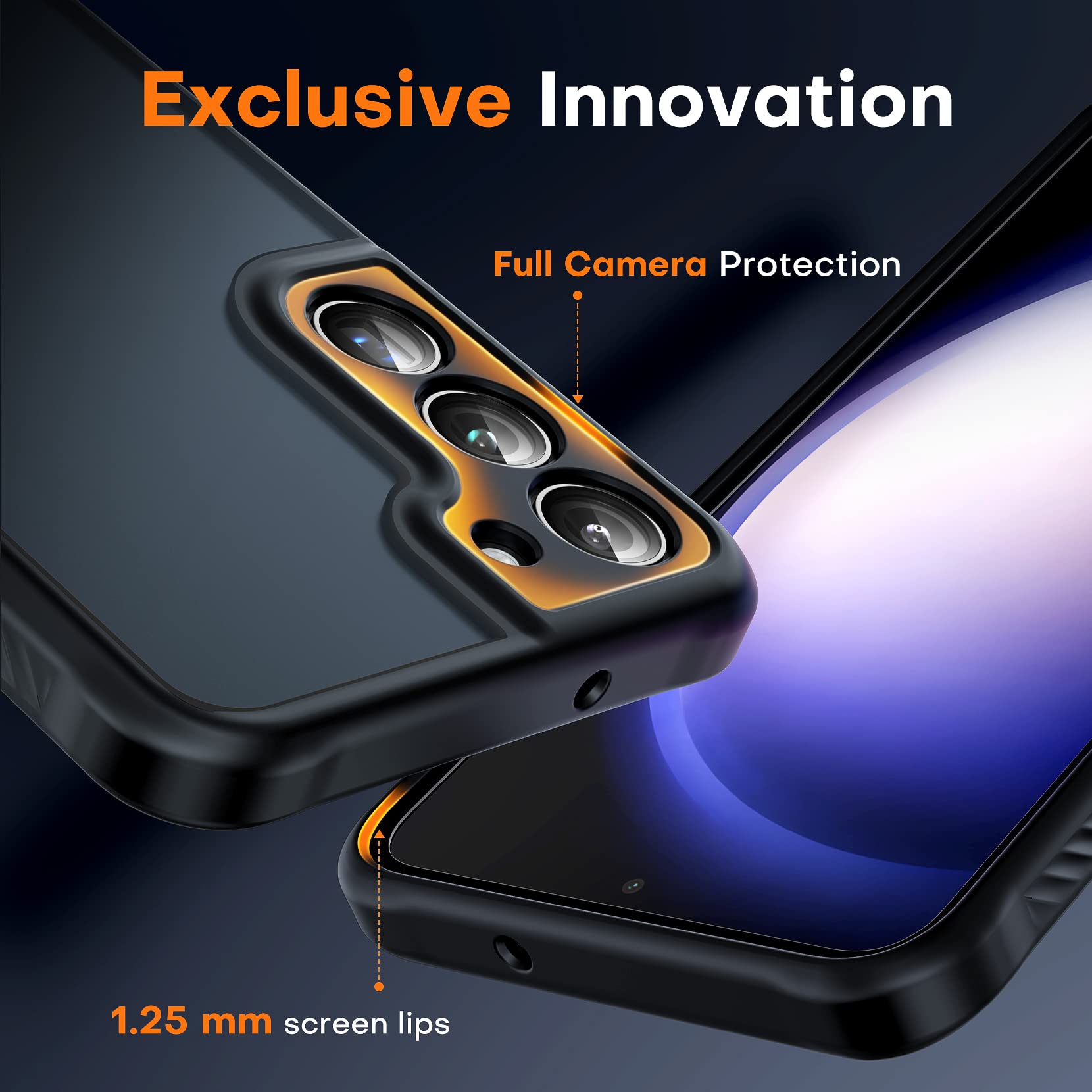 Tocol 3 In 1 For Samsung Galaxy S23 Plus Case, [Upgraded Full Camera Protection] With 2 Pack Screen Protector [Military Grade Dr