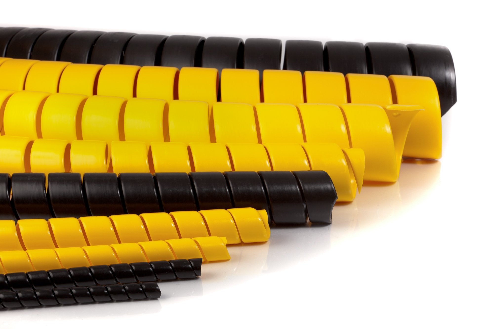 Caplugs Sppc Series   Safeplast Safe Spiral Pre Cut Spiral Wrap, Hose & Cable Protector, Black Hd Pe, 1.5'' Od X 12' Pre Cut Len