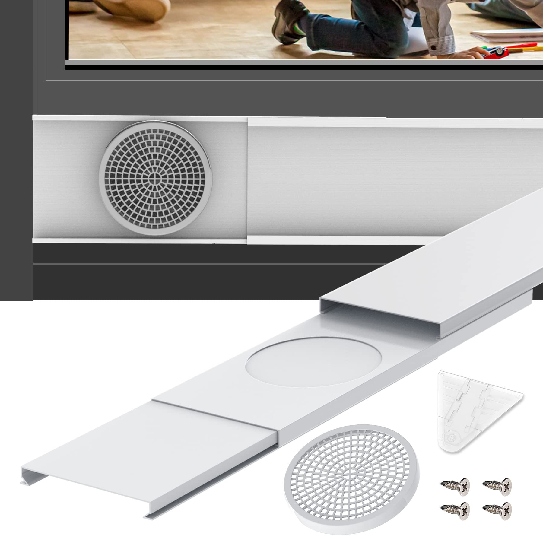 Gcgoods Portable Air Conditioner Window Seal Plates Kit For 5 Inch Diameter Exhaust Hose, 3 Adjustable Mobile Ac Window Kit With