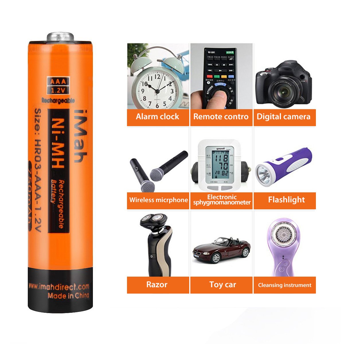 12 Pack Imah 1.2V 750Mah Ni Mh Aaa Rechargeable Battery For Panasonic Cordless Phones Also Compatible With Bk40Aaabu Hhr 55Aaabu