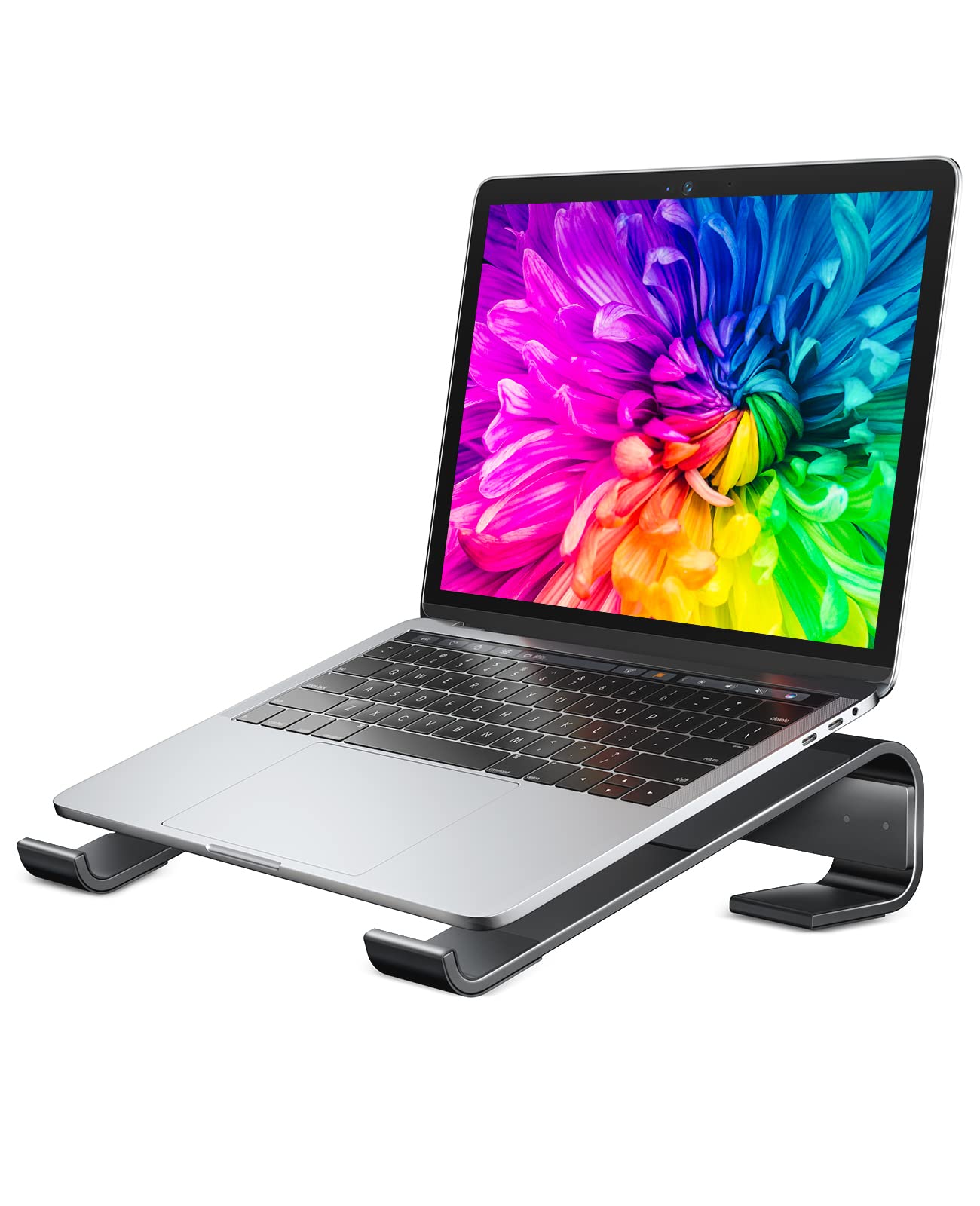 Soqool Laptop Stand For Desk, Ergonomic Detachable Laptop Riser, Aluminum Macbook Stand, Compatible With 12 17'' All Laptops Suc