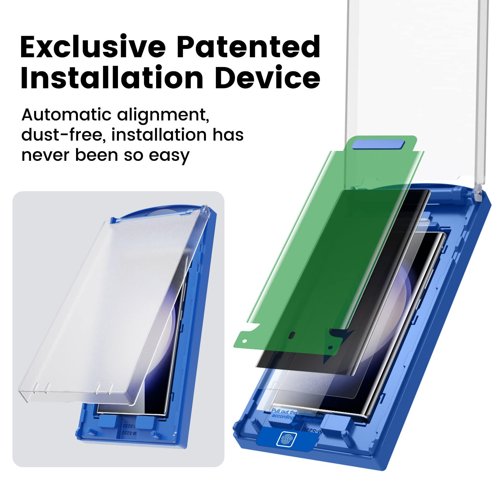 Mohave 2 Pack [Auto Alignment/Dust Removal] Privacy Screen Protector For Samsung Galaxy S23 Ultra 5G 6.8?, 3D Curved Anti Spy Pr