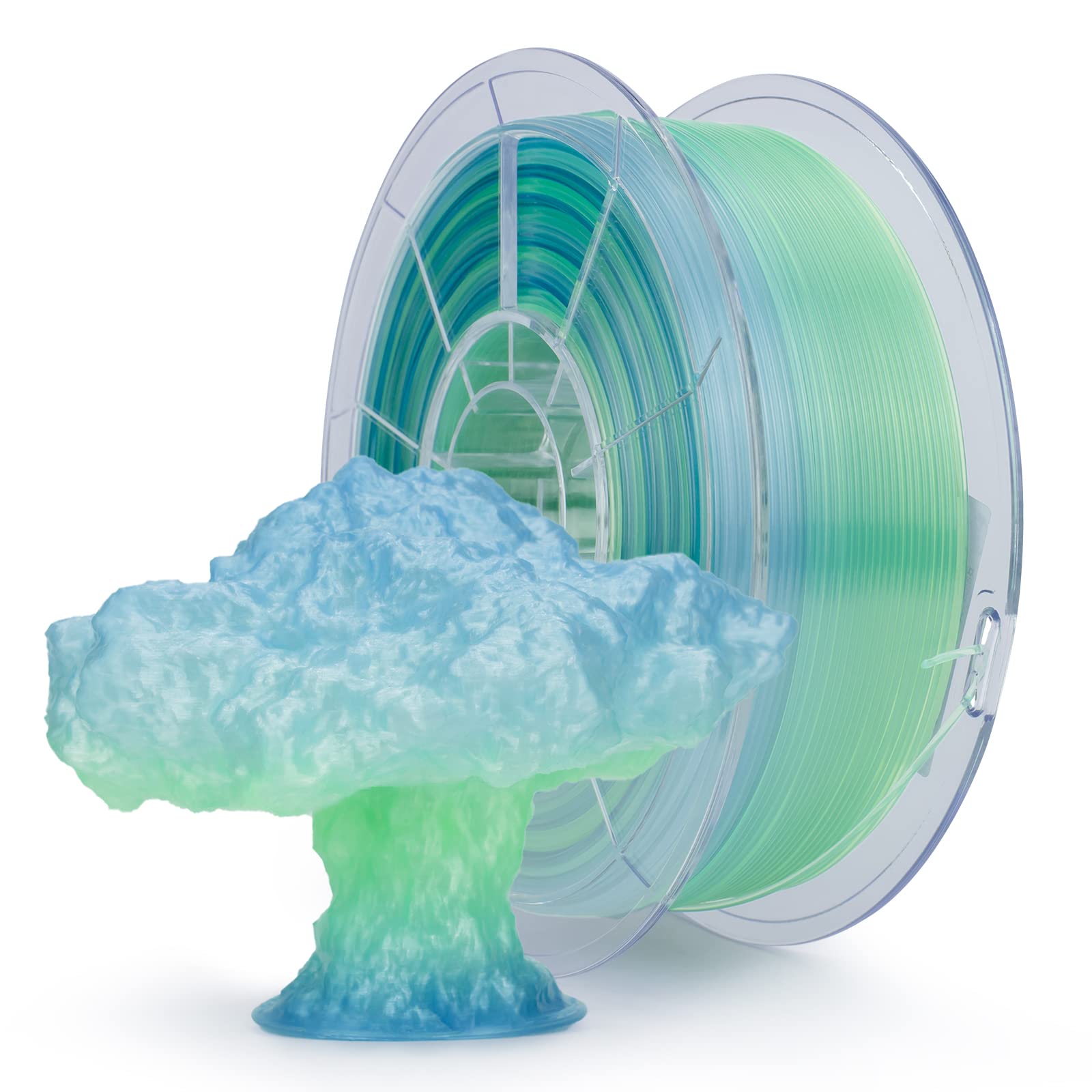 Ziro 3D Printer Filament,Translucent Pla Filament 175Mm,Multicolor Rainbow Pla Filament,1Kg22Lb,Season Series   Summer