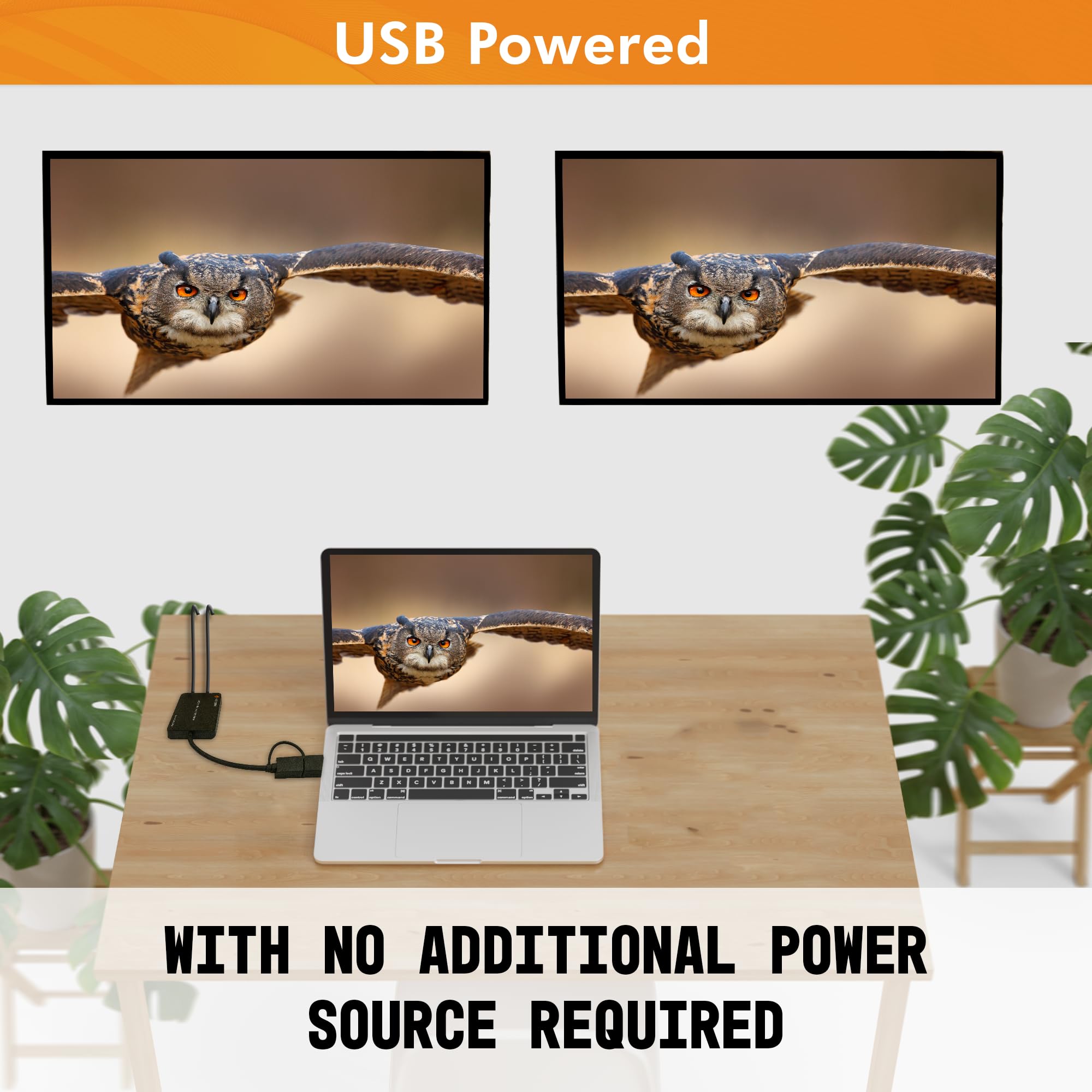 Usb 3.0 (Type A/C) To Dual Hdmi 4K 30Hz & 1080P 60Hz Display Adapter | Features Usb A Or Usb C Inputs, Usb Powered, Mirror, Exte