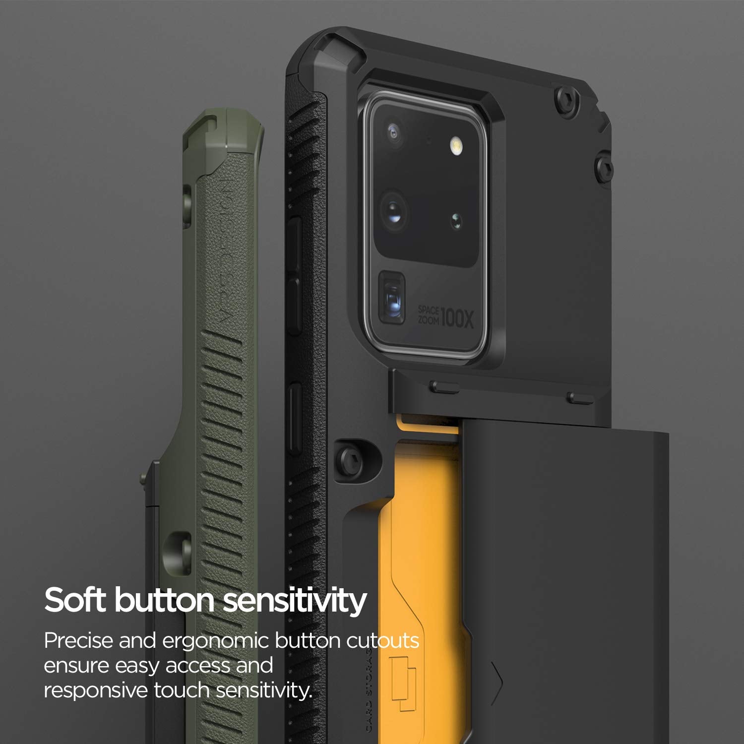 Vrs Design Damda Glide Pro Phone Case For Galaxy S20 Ultra, With [4 Cards] [Semi Auto] Premium Sturdy Credit Card Slot Wallet Fo