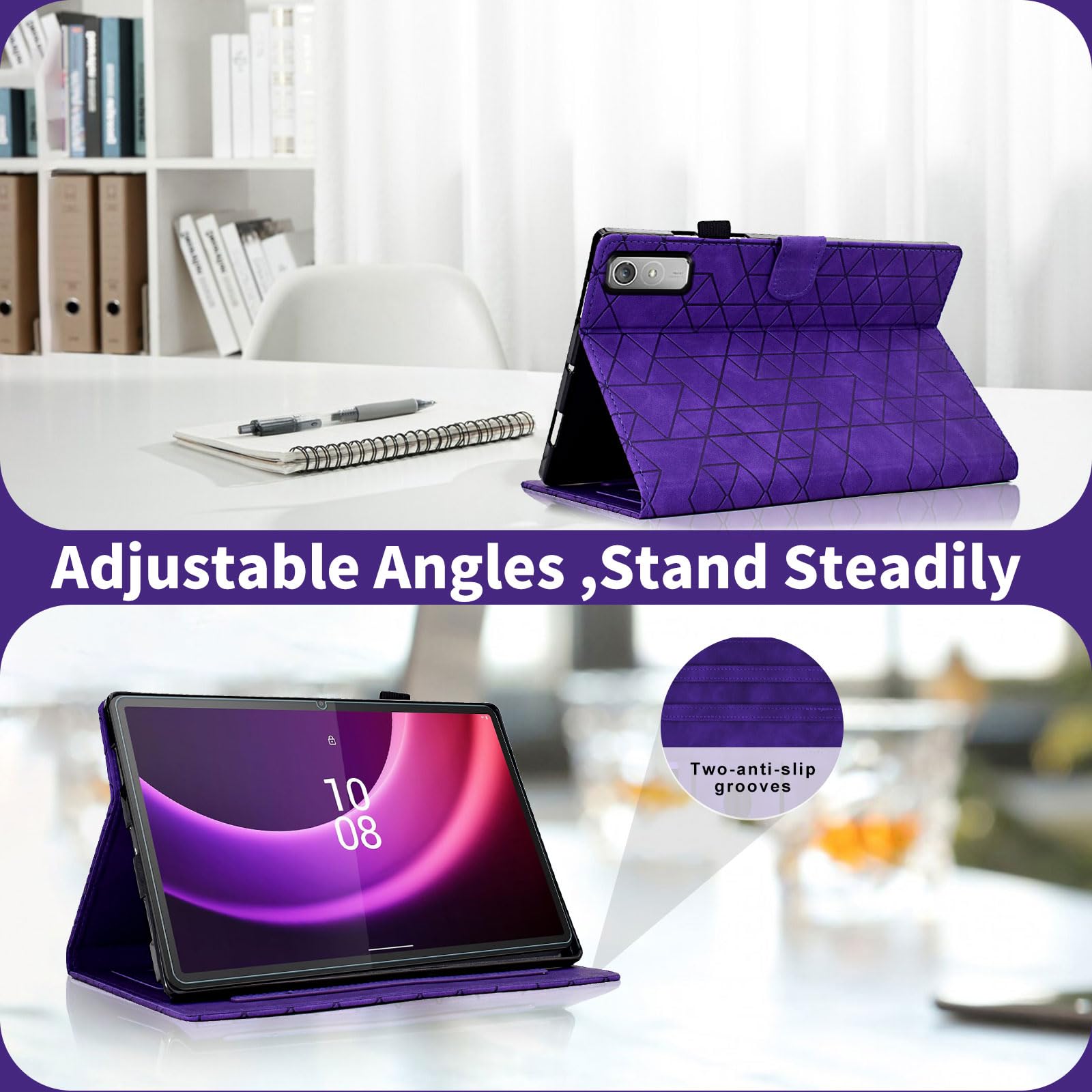 Case For Lenovo Tab P11 Gen 2 11.5 Inch 2023 (Tb350Fu) - Multi-Angle Viewing Pu Leather Folio Case With Magnetic Clasp, Auto Wak