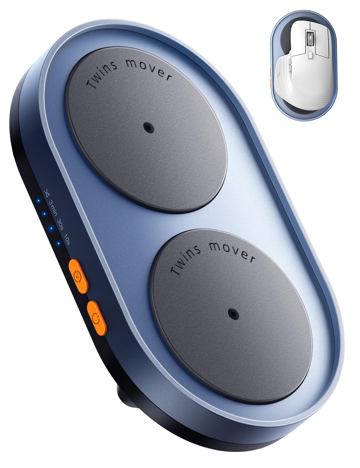 STARVIKY Dual Turntable Mouse Jiggler Silent Mechanical Movement with Random Function, Undetectable Mouse Mover, Timer, Keep Com