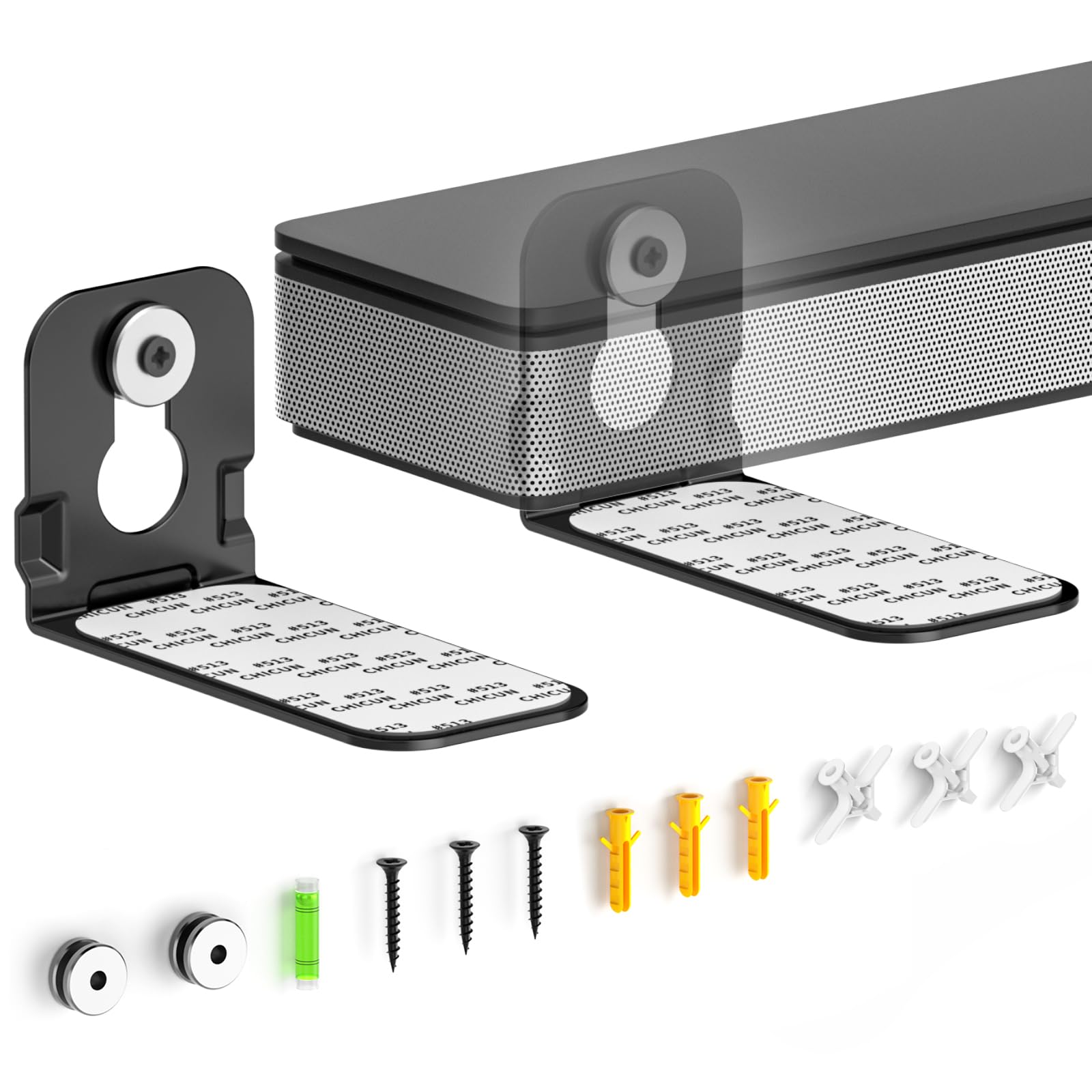 Sound Bar Mounts Under Tv Universal Soundbar Wall Mount For Samsung, Vizio, Lg Soundbar Mount Bracket   Floating Sound Bars Moun