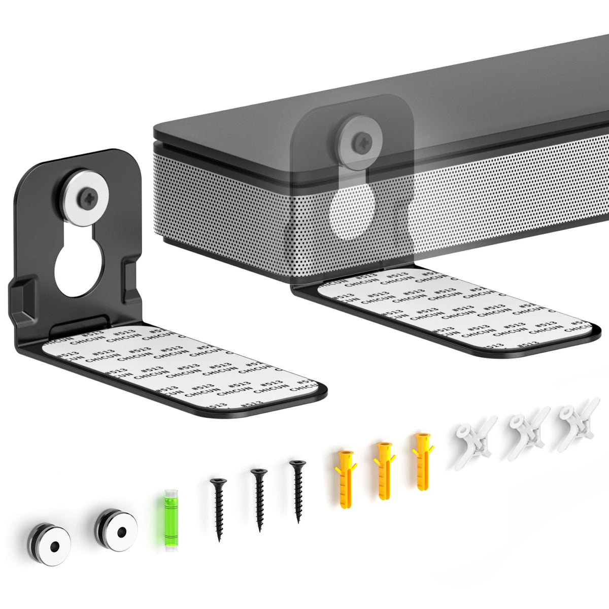 Sound Bar Mounts Under Tv Universal Soundbar Wall Mount For Samsung, Vizio, Lg Soundbar Mount Bracket   Floating Sound Bars Moun