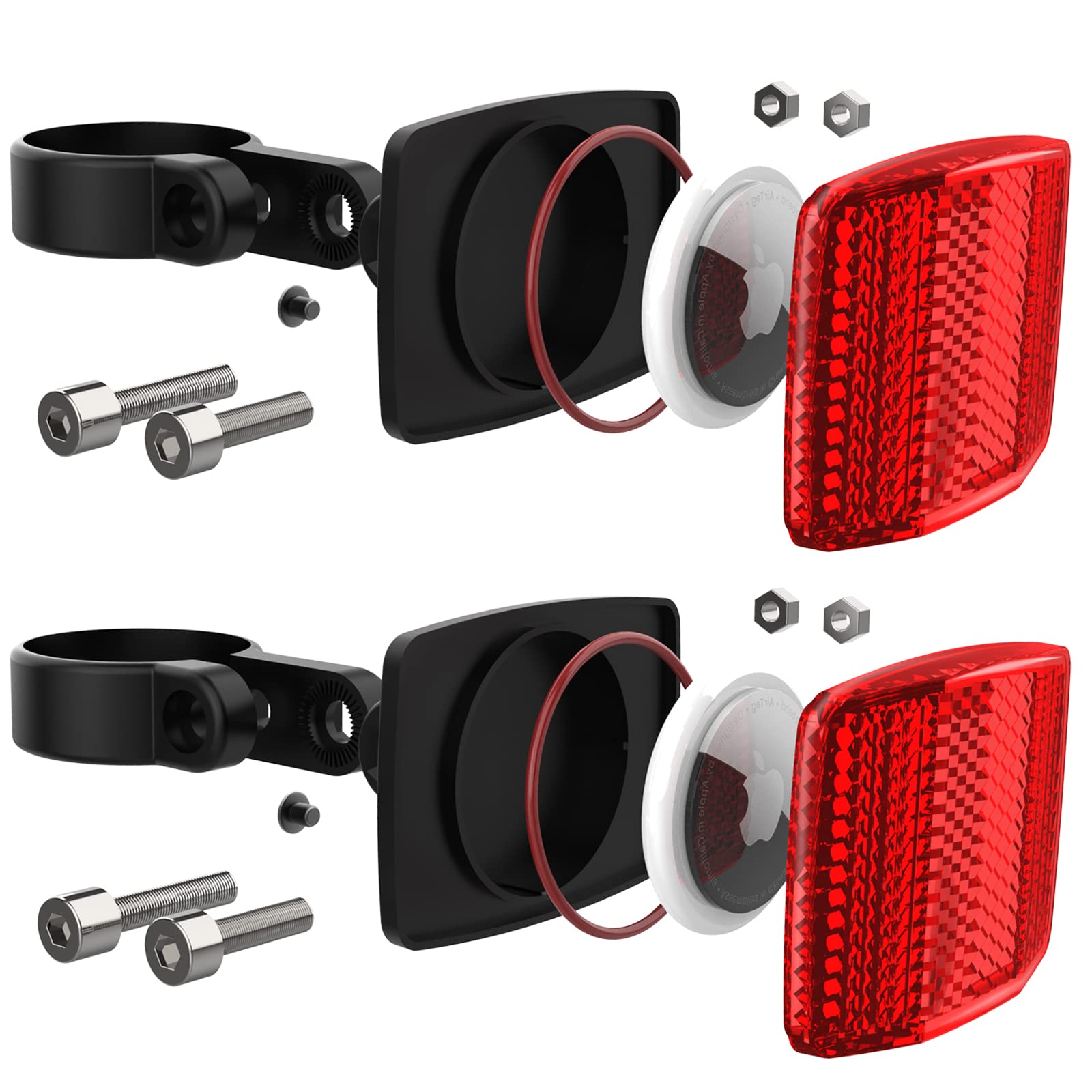 Airtag Bike Mount, Hidden Bike Gps Tracker Case For Apple Airtag, Airtag Bike Seatpost Reflector Mounts, Anti Theft Airtag Holde