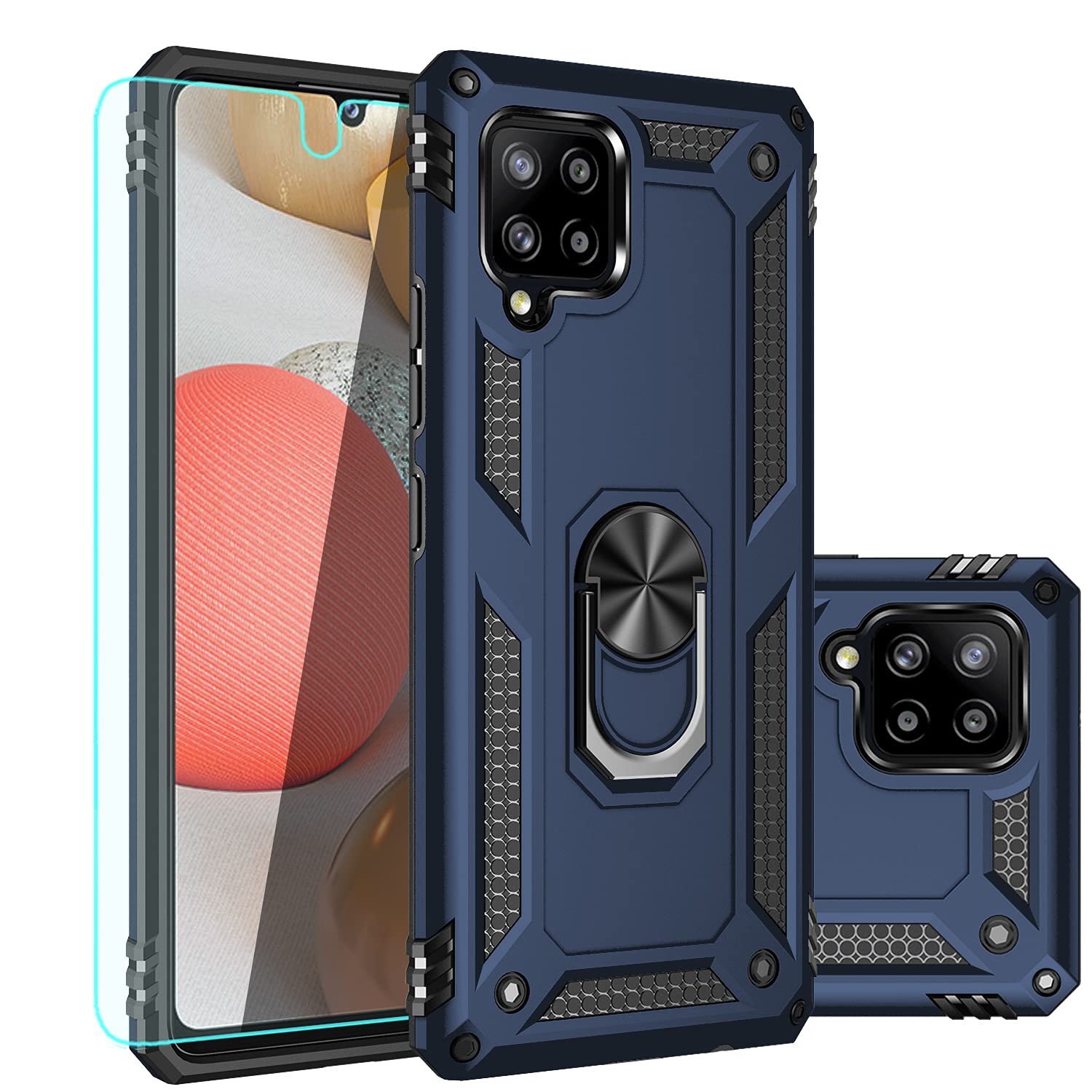 Sktgslamy Samsung A42 5G Case,Galaxy A42 5G Case,With Screen Protector,[Military Grade] 16Ft. Drop Tested Cover With Magnetic Ki