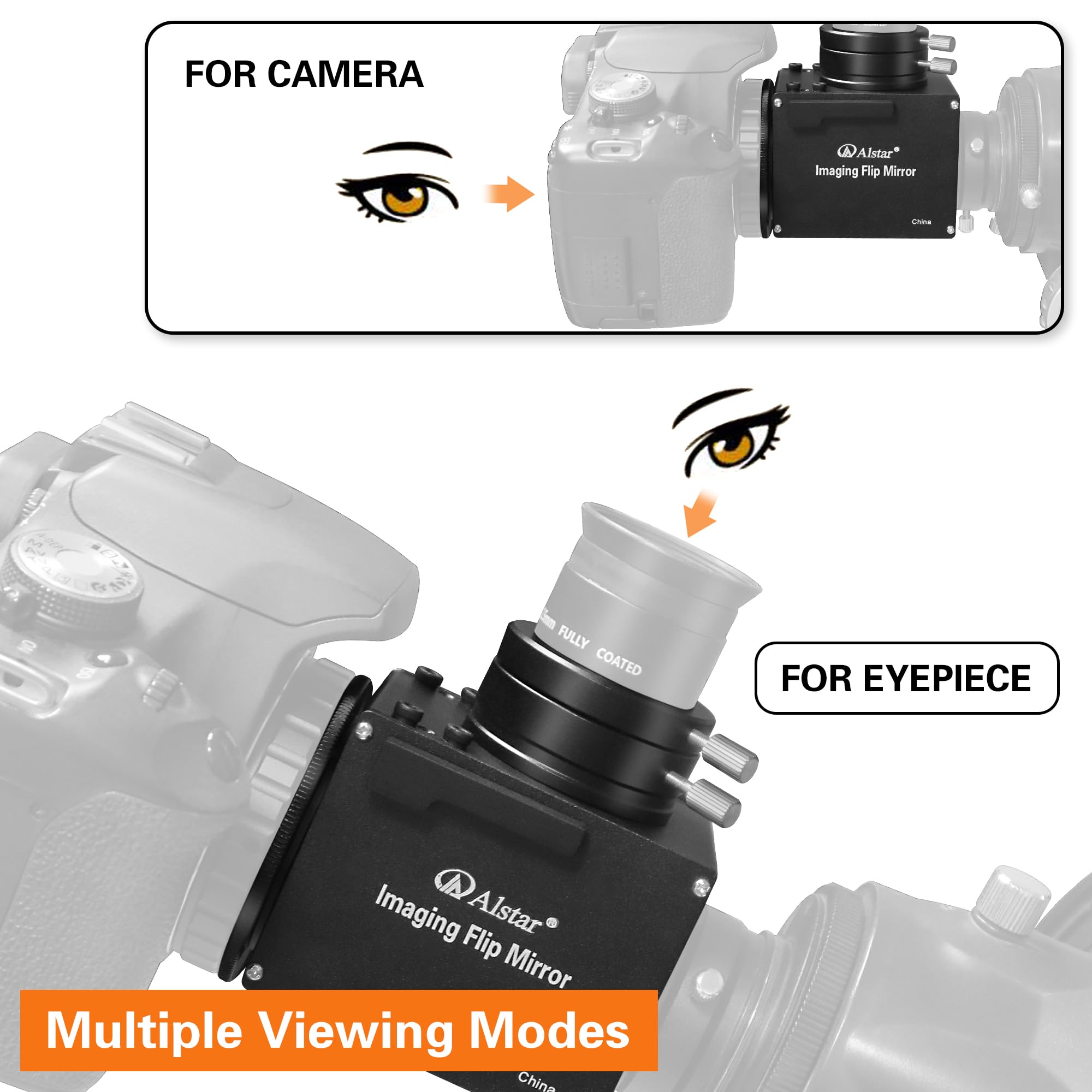 Alstar 1.25 Astrophotography Flip Mirror With Eyepiece Adapter - The Flip Mirror For Precise Focusing