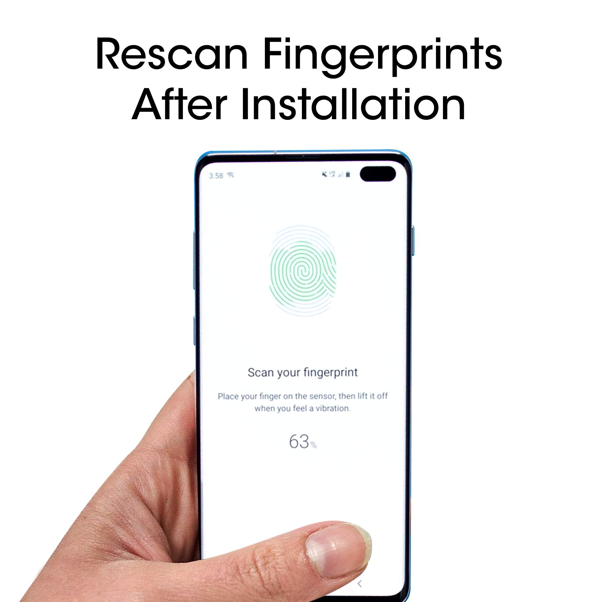 Amfilm Ultra Screen Protector For Galaxy S10, Uv Gel Application, Tempered Glass, Compatible With Ultrasonic Fingerprint Scanner