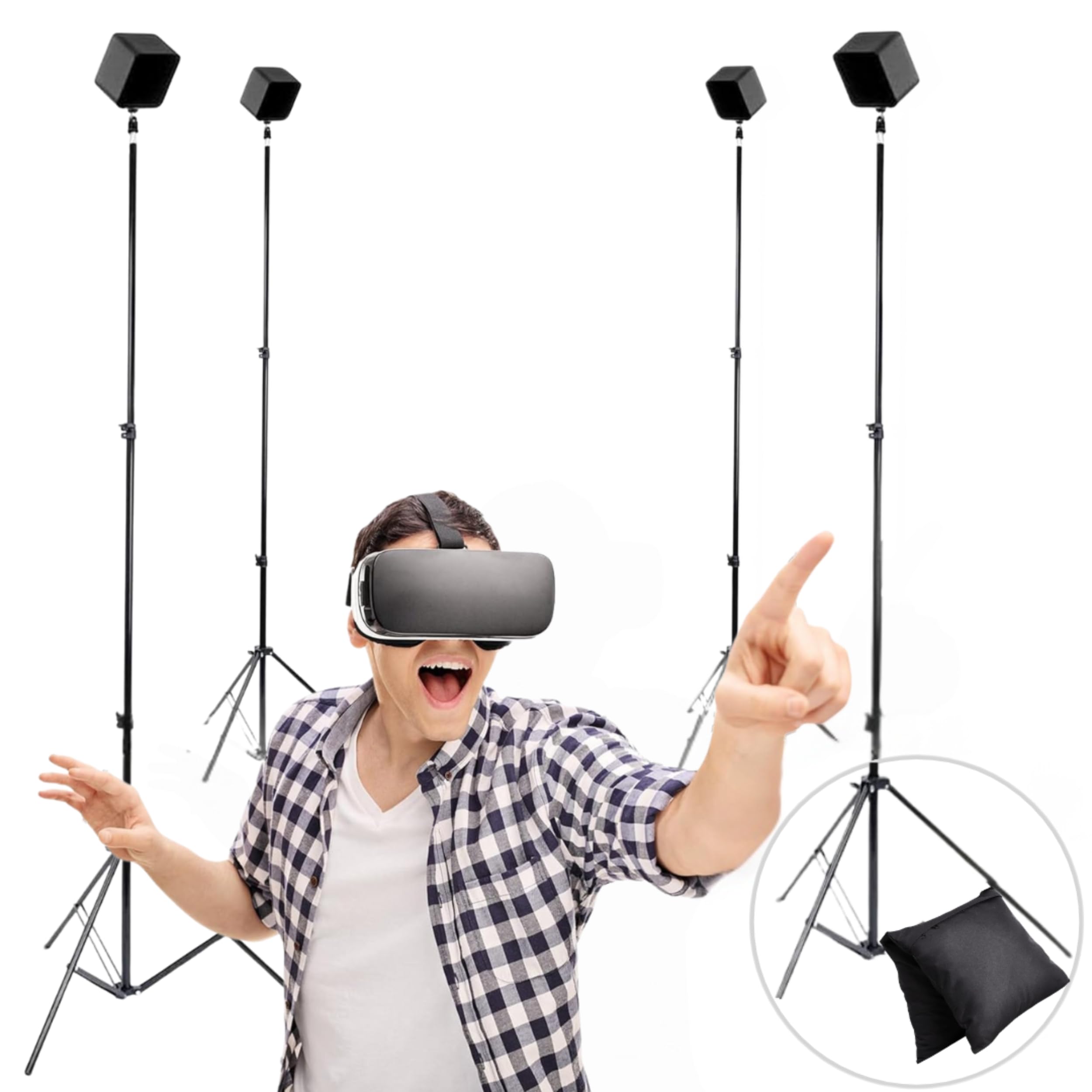 Skywin VR Tripod Stand, Base Station Mount, Compatible with Steam VR Base Station 2.0 for Sensor Stand and Oculus Rift Constella