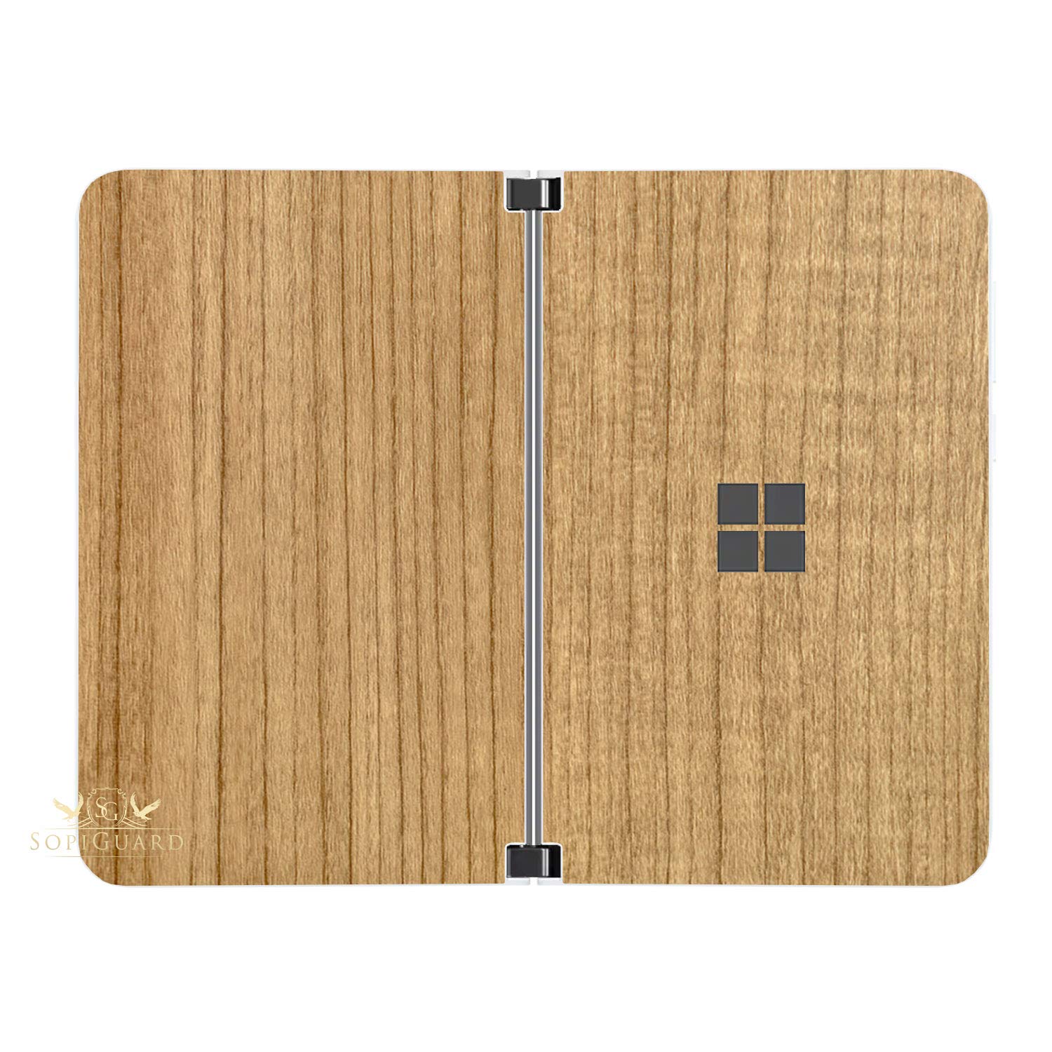 Sopiguard Sticker For Surface Duo Phone Edge To Edge Precision Vinyl Skin Wrap (Wood Light)