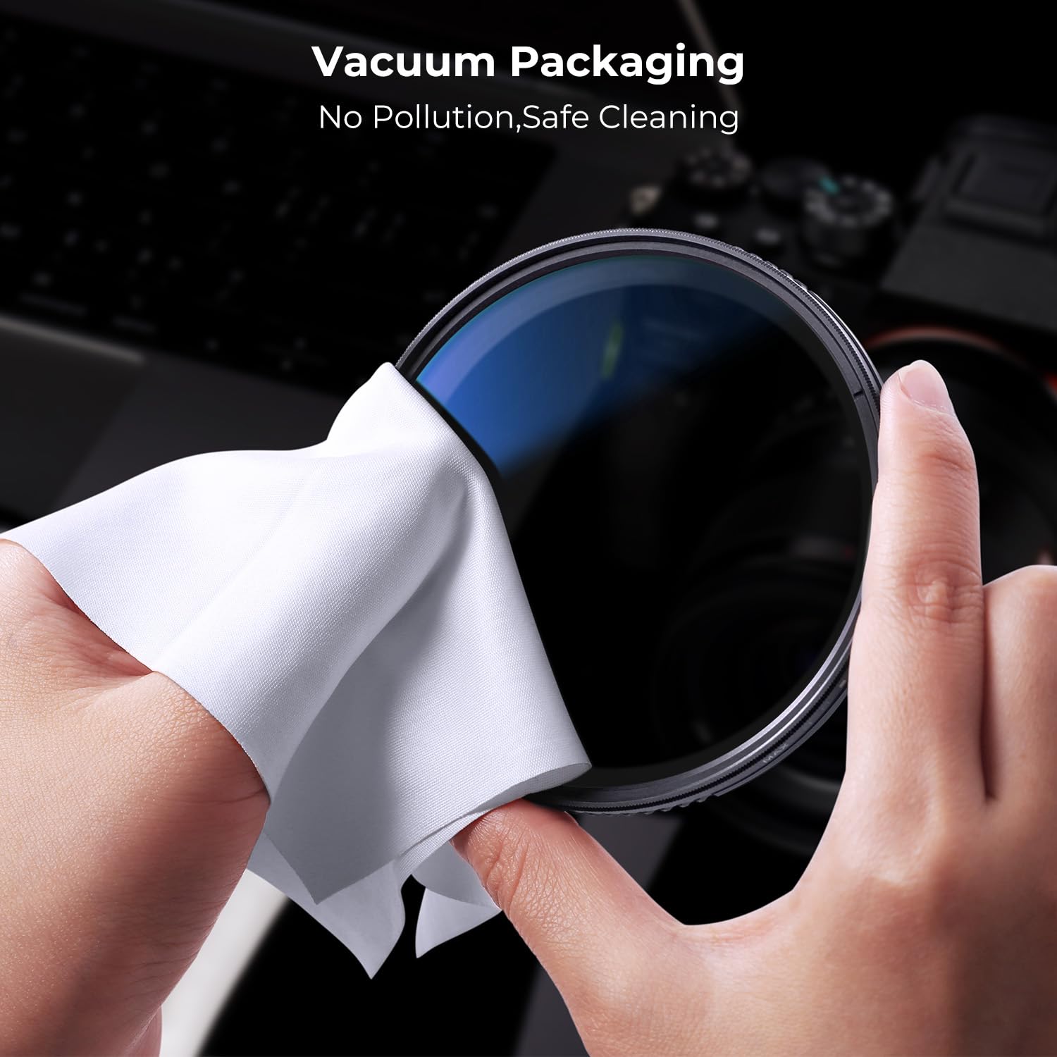 K&F Concept 72Mm Variable Nd2 2000 (1 11 Stops) Nd Camera Lens Filter 18 Multi Coated Adjustable Neutral Density Filter With 3 V