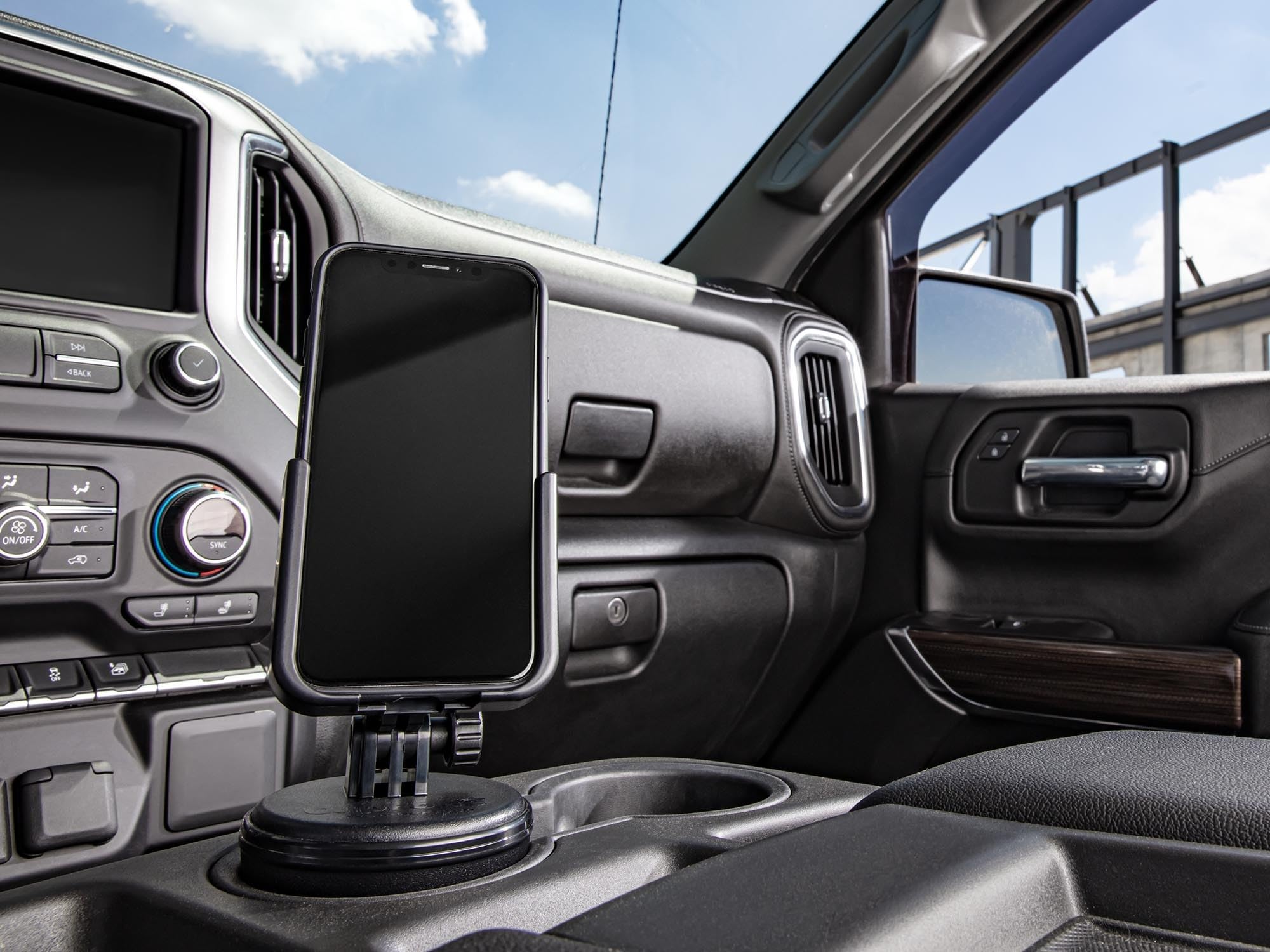 Weathertech Cupfone, Universal Cup Holder Phone Mount For Cars - Adjustable & Secure Fit, Hands-Free Phone Holder With Open Acce