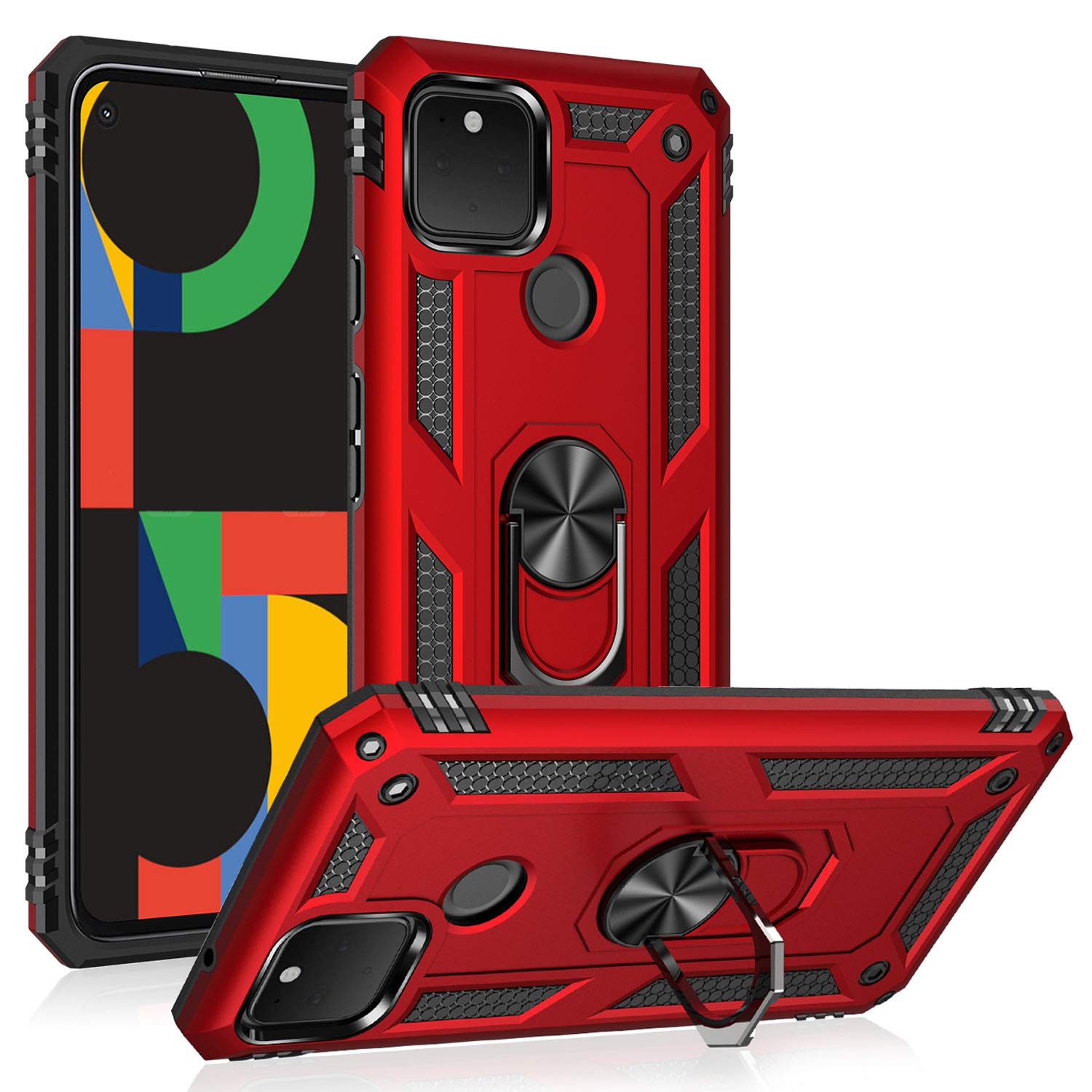 Addit Phone Case For Google 4A 5G,Google Pixel 4A 5G Case, Military Grade Protective Google Pixel 4A 5G Cases Cover With Ring Ca