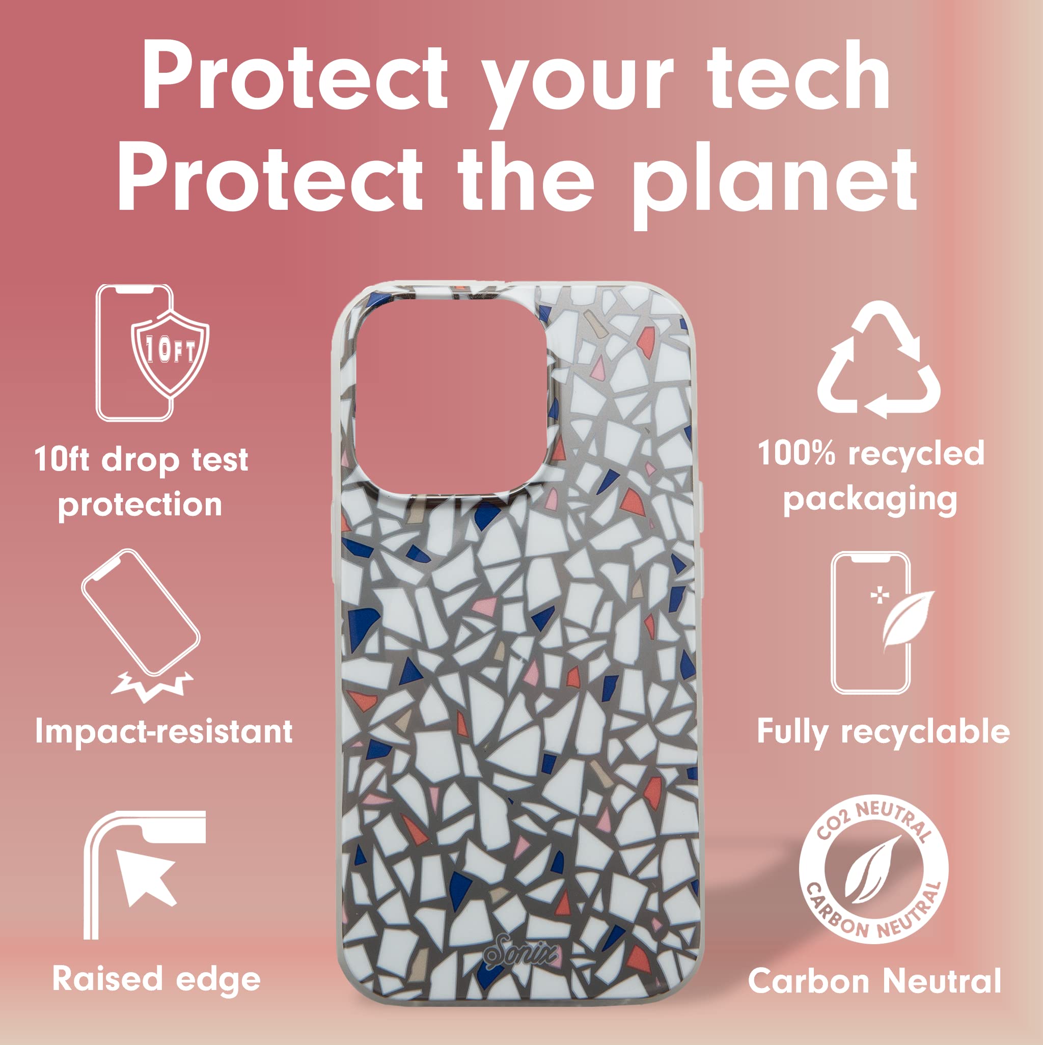 Sonix Case For Iphone 14 Pro | Compatible With Magsafe | 10Ft Drop Tested | Terrazzo