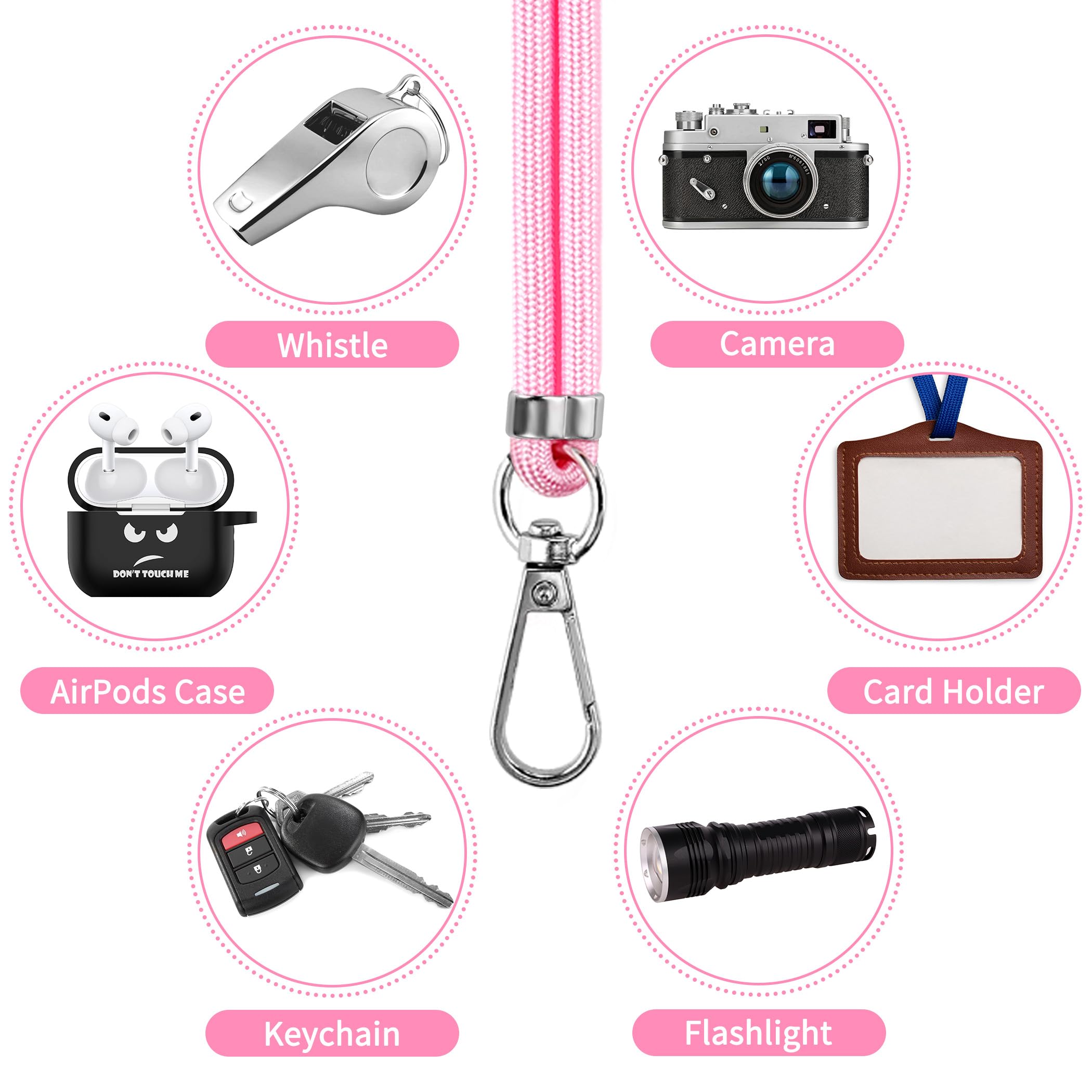 Cacoe Phone Lanyard 2 Pack 1   Adjustable Neck Strap,1   Wrist Strap,3   Pads,Universal Crossbody Cell Phone Lanyards,Multifucti