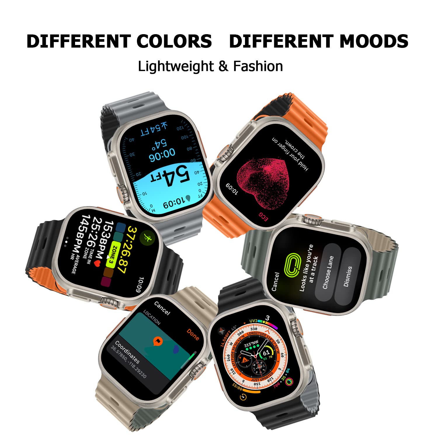 Anlinser Bands Compatible With Apple Watch Band 49Mm 45Mm 44Mm 42Mm, Adjustable Sport Loop Designed For Apple Watch Ultra 2/Ultr