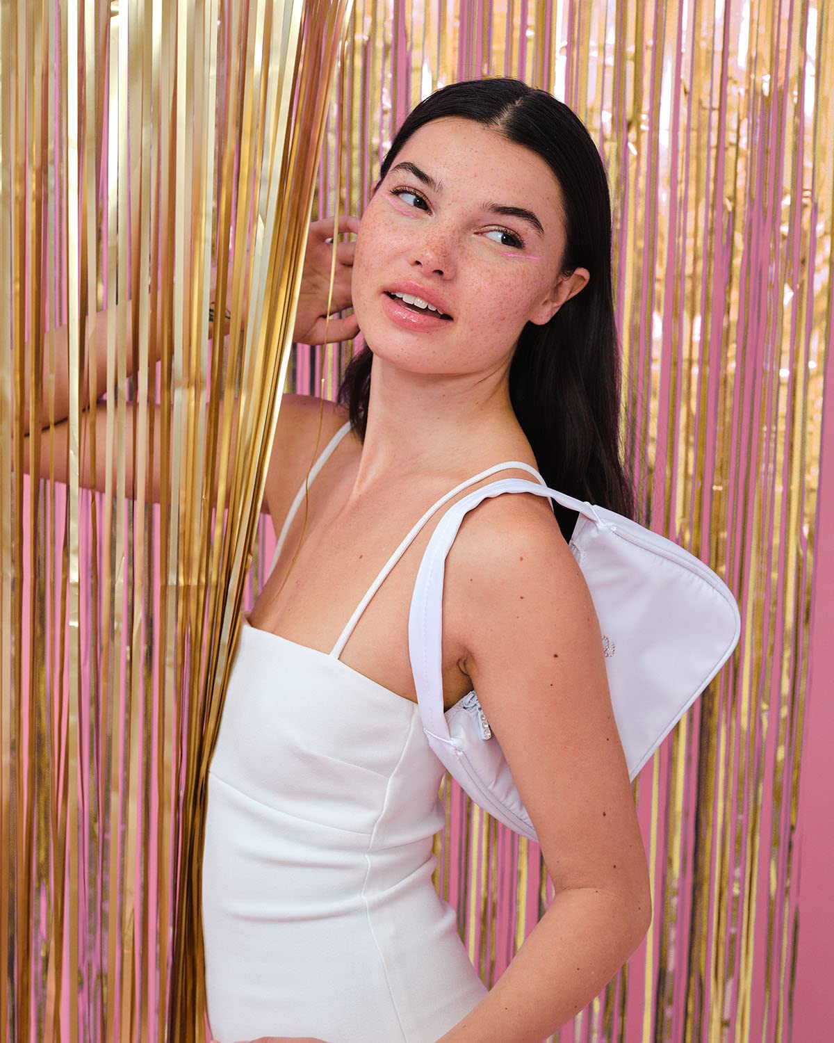 Xo, Fetti Party Decorations Matte Gold Fringe Foil Curtain   Set Of 2 | Bachelorette, Bridal Shower Backdrop, Wedding, Birthday