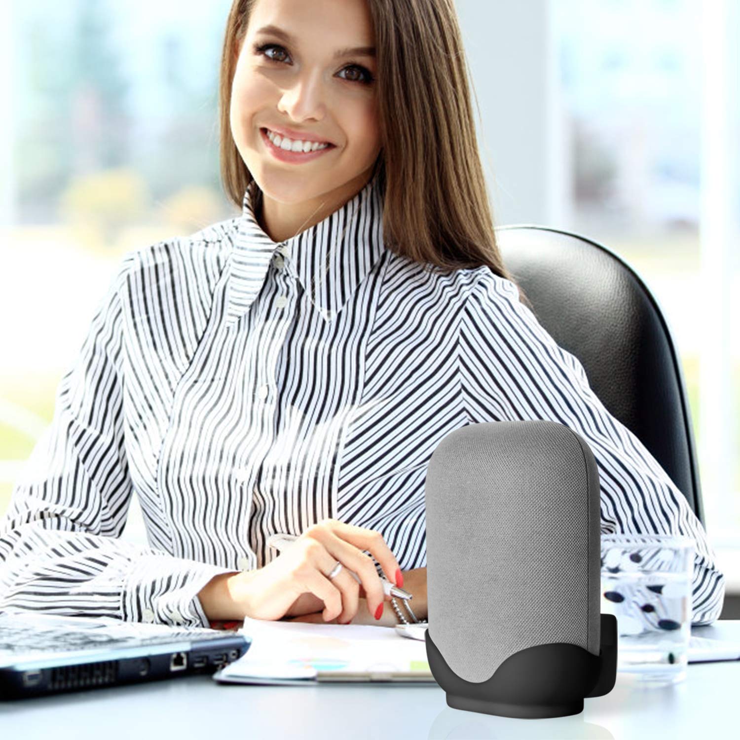 Leonglzt Ouligei Google Nest Audio Speaker Wall Mount/Bracket, In Built Cable Management System & Easy Installation Speaker Hold