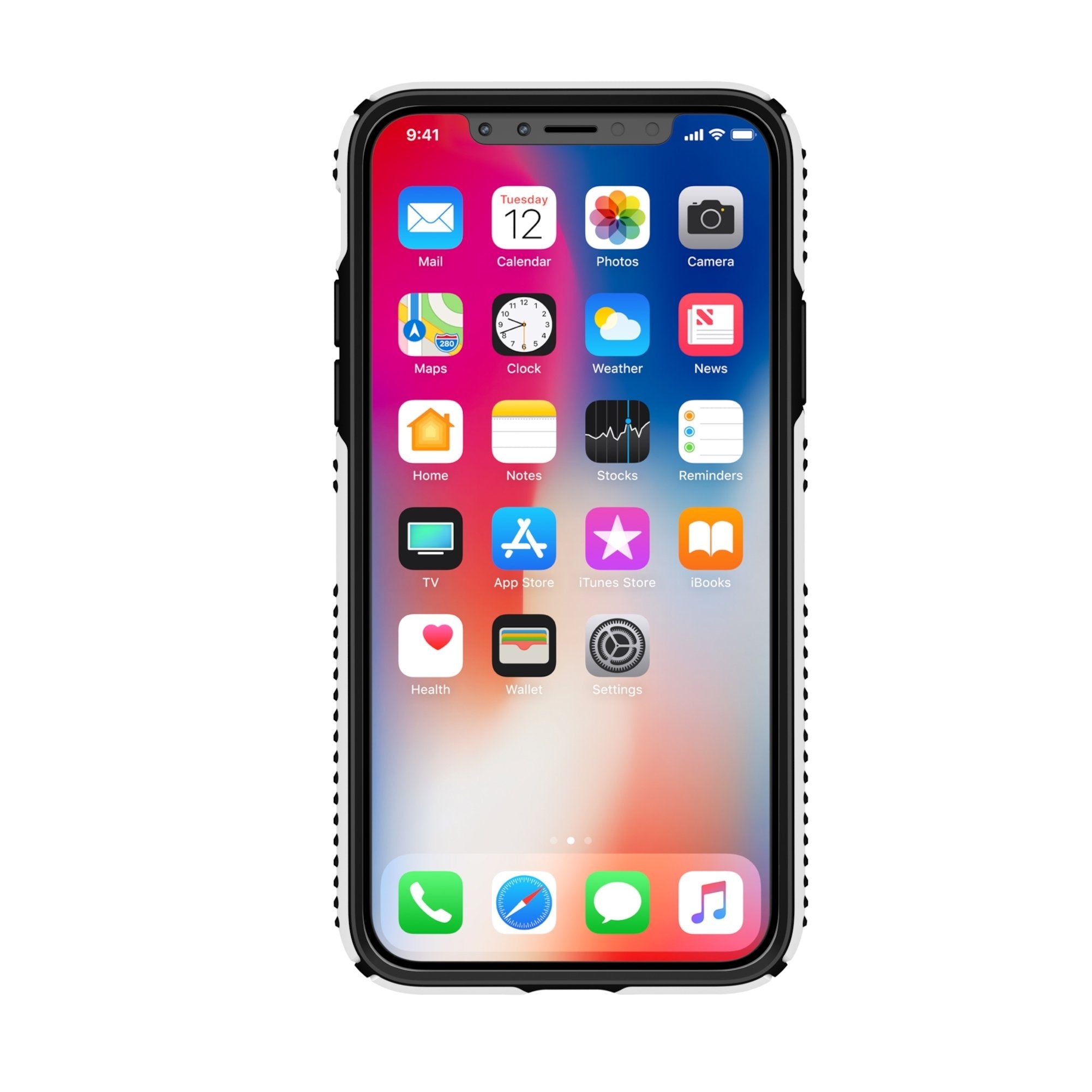 Speck Products Presidio Grip Case For Iphone Xs/Iphone X, White/Black