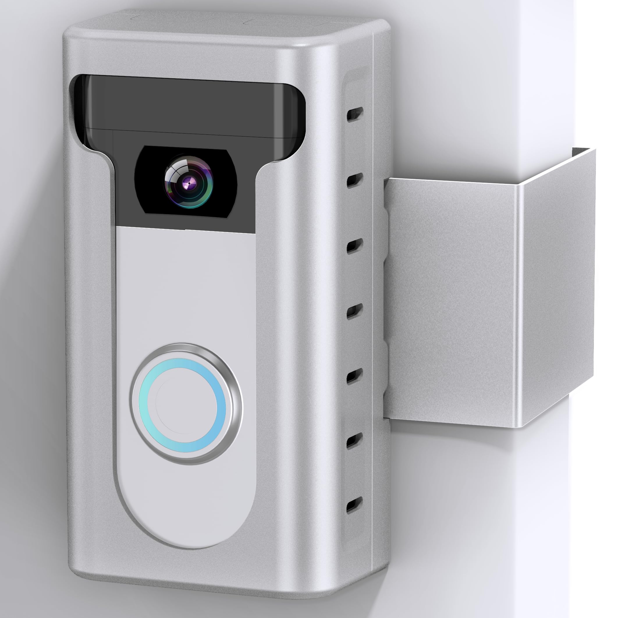 Qibox Anti Theft Doorbell Mount Compatible With Ring/Blink Wireless Video Doorbell, No Drill Camera Holder, Adjustable Mounting