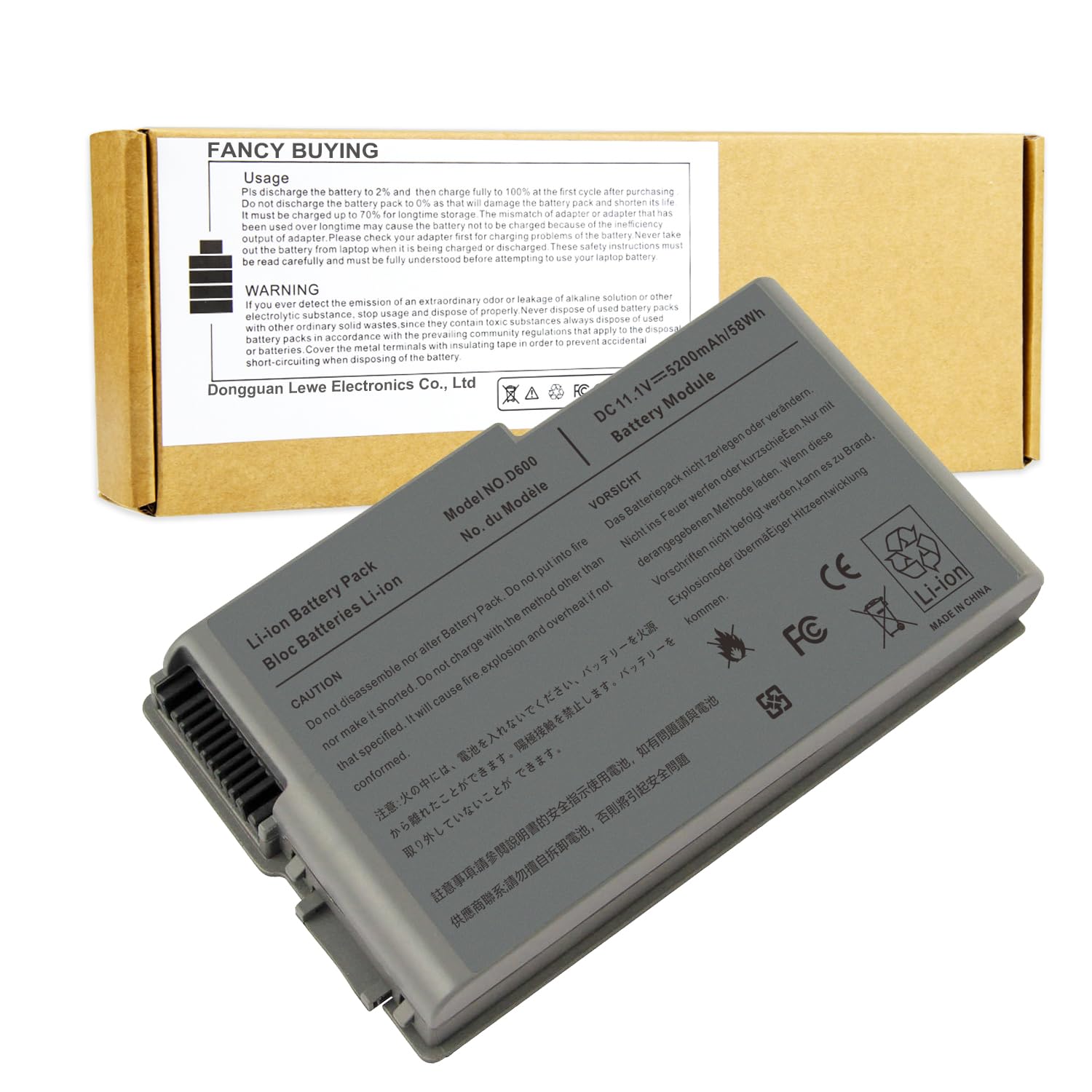 Fancy Buying New Laptop Battery For Dell Latitude D600 D505 D610 D520 D500 D510 D530 / 600M, Fits P/N C1295 6Y270 3R305
