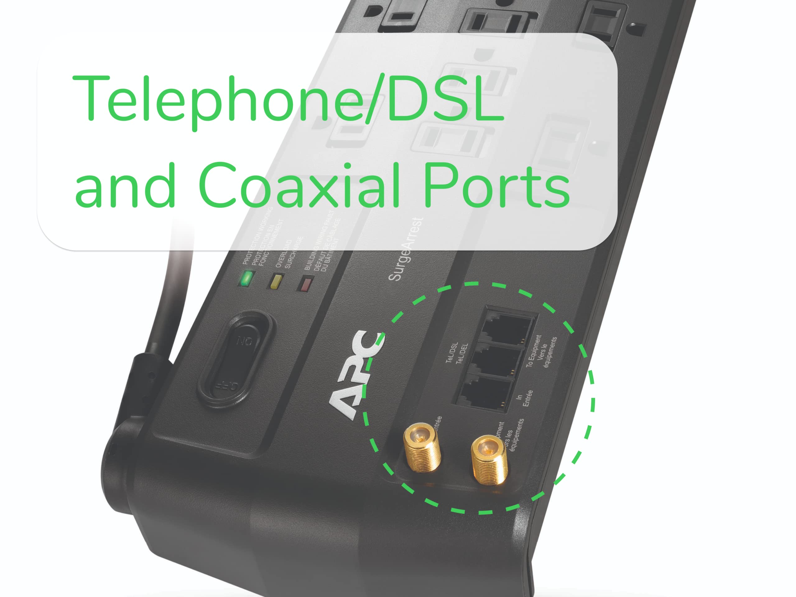 Apc Pe66Dp Essential Surgearrest 6 Outlet 6 Foot Cord Compatible With Dual Pack 120V