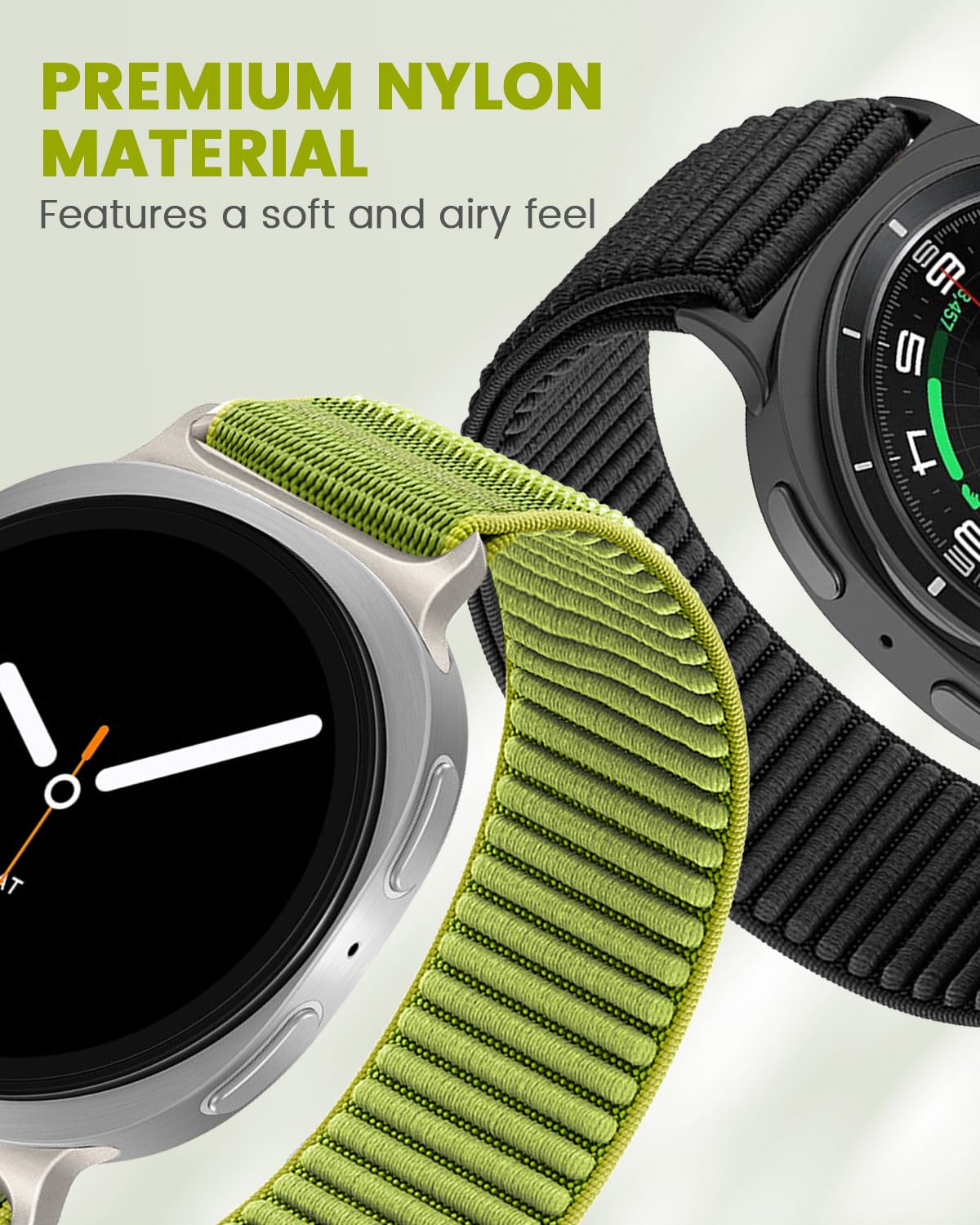 Nylon Loop Sport Band Compatible With Samsung Galaxy Watch 8 40Mm/44Mm, 2025 Soft Adjustable Replacement Strap For Galaxy Watch