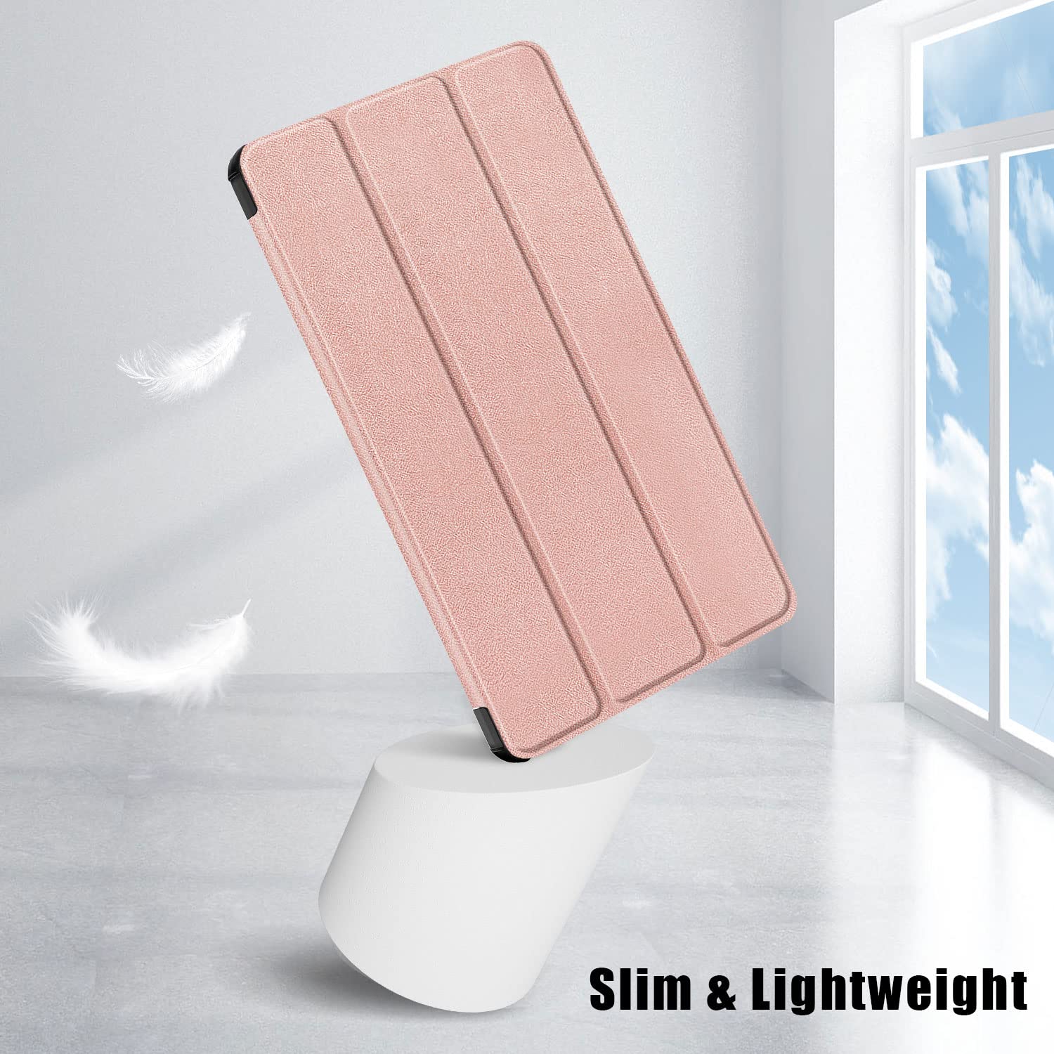 Dingguagua For Lenovo Tab M8 Gen 4 Case 2023,Lightweight Slim Shell Stand Cover For Lenovo Tab M8 4Th Gen Tablet Tb300Fu,Rose Go