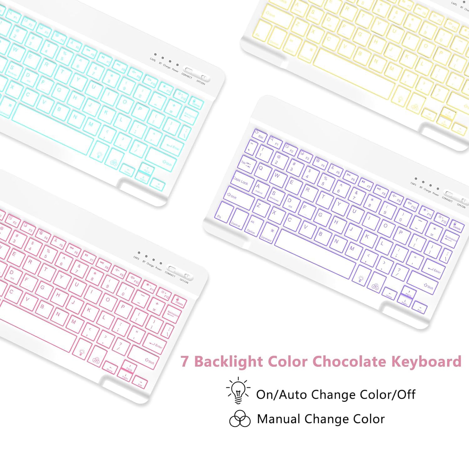 Taiyang Backlit Keyboard Case For Samsung Galaxy Tab A9 Plus 11 Inch 2023 Model (Sm X210/X216/X218), Slim Lightweight Stand Cove