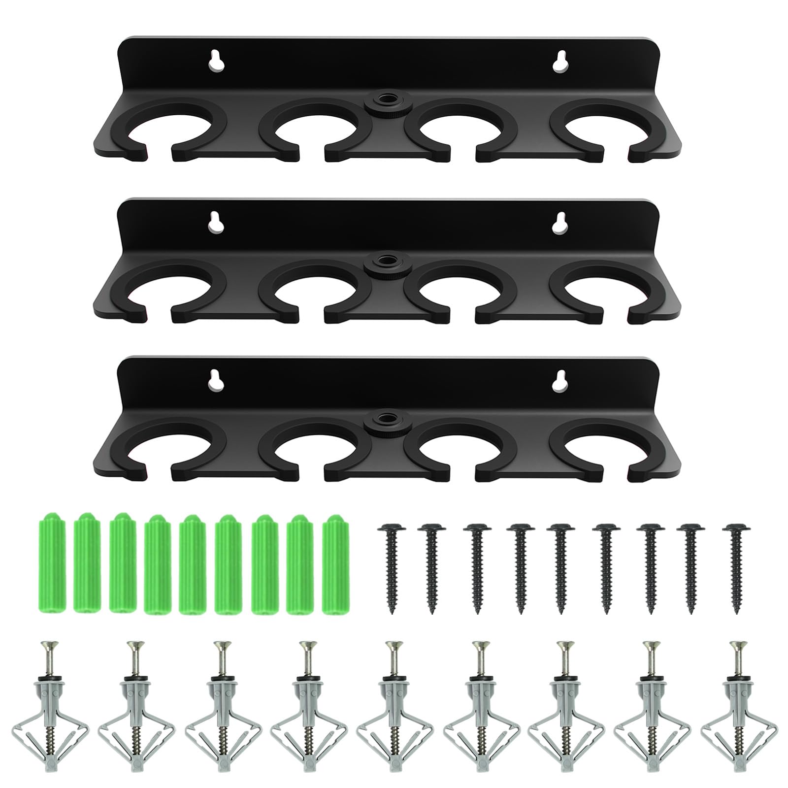 Etour [2025 Upgrade] Multi Microphone Holder for Mic Stand Storage Organizer for Handheld Dynamic Wired and Wireless Mics Wall M