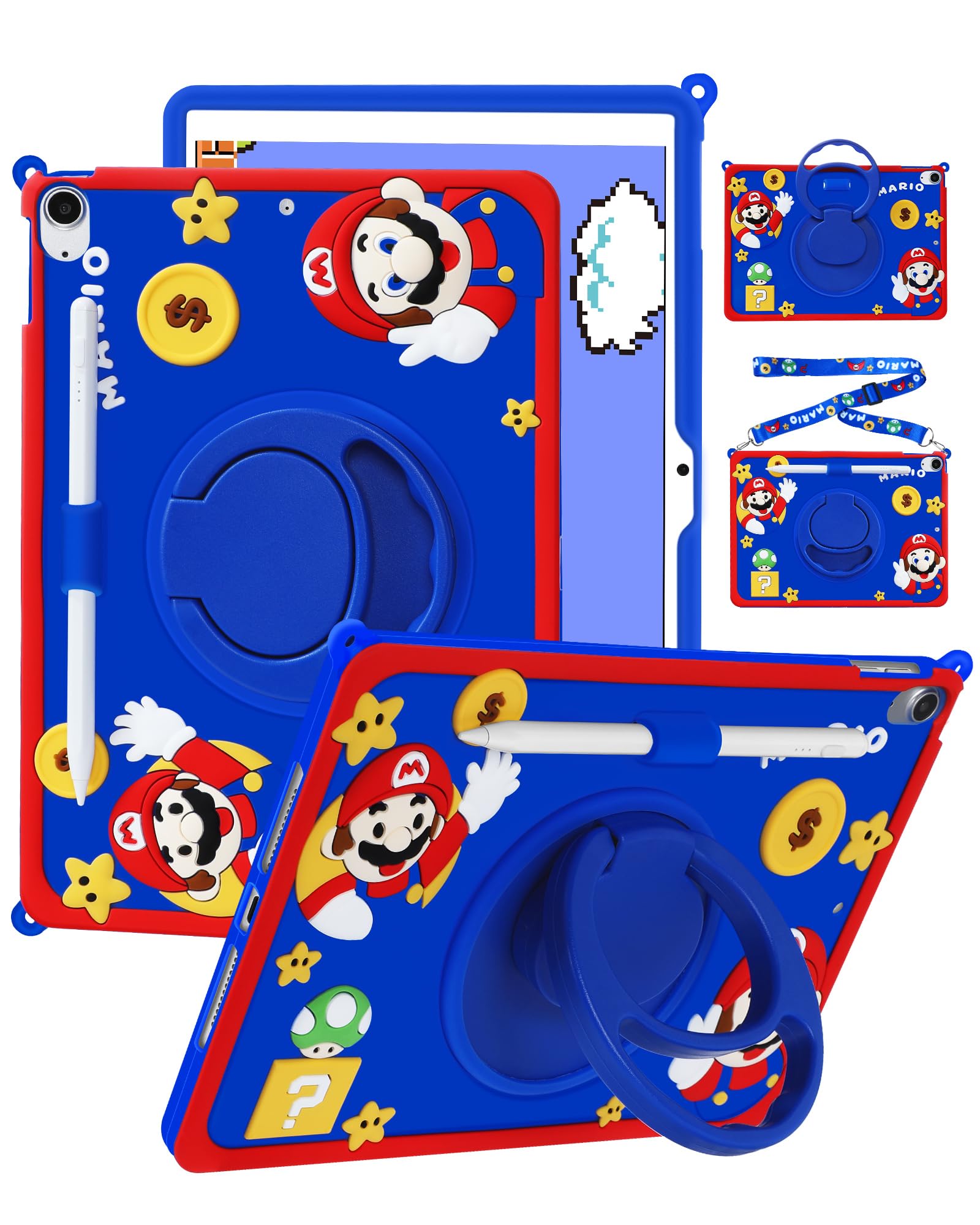 Besoar For Ipad 10Th Generation Case 2022 10.9 Inch Cartoon Cute 3D Soft For Boys Girls Teens Cool 3D Unique Fun Aesthetic Folio