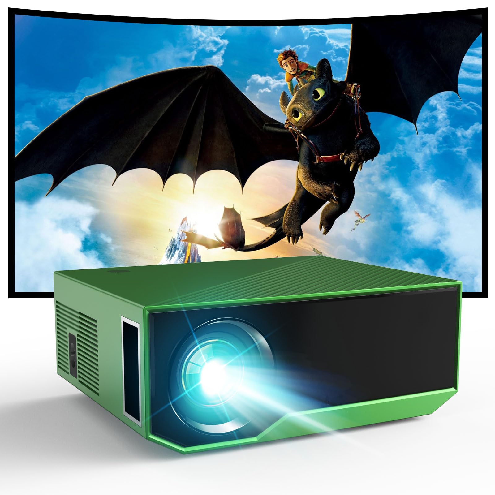 Projector With Wifi And Bluetooth, 1080P Native Full Hd Video Projector, 18000L Movie Projector, 300'' Max Bild Compatible With