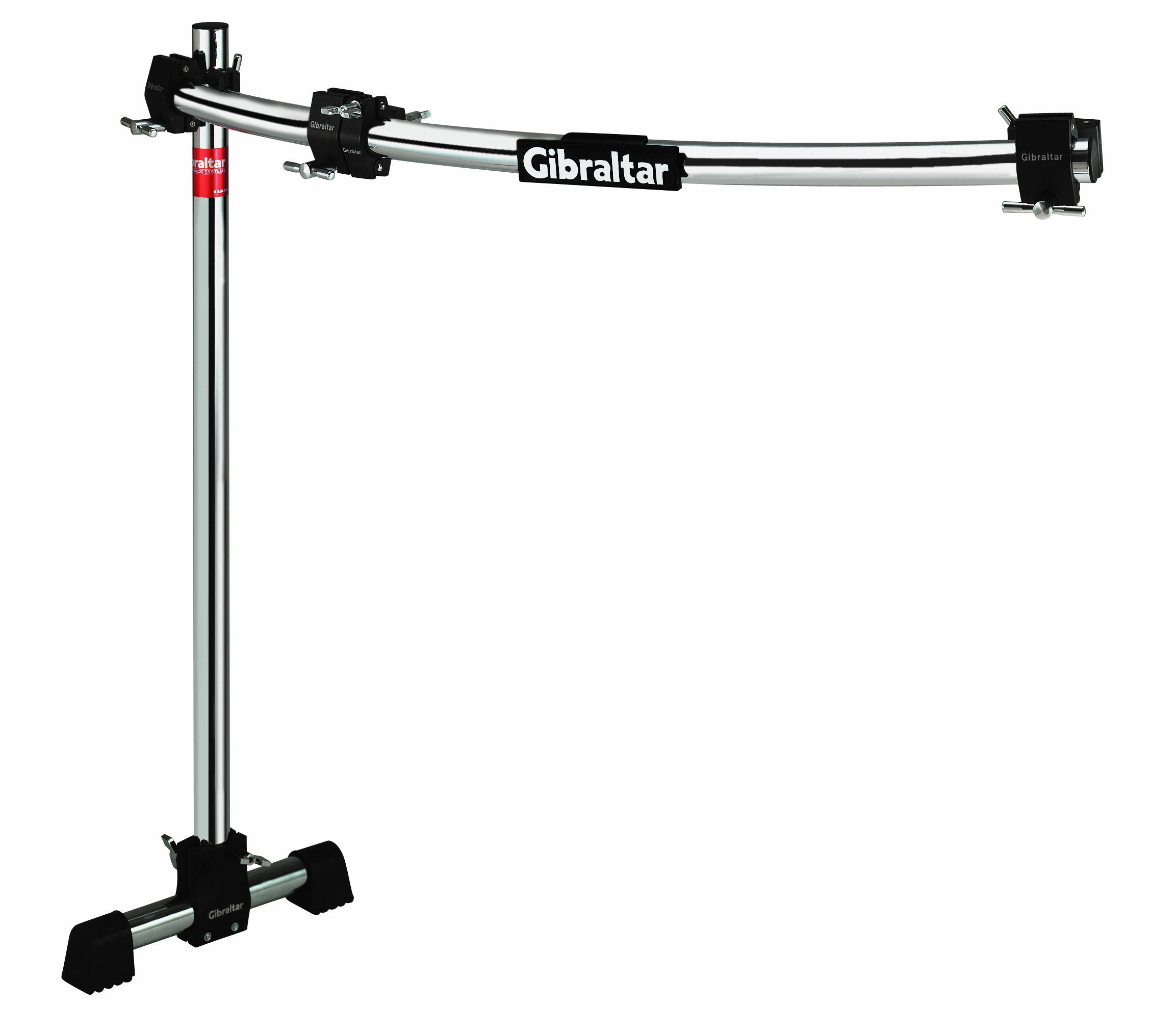Gibraltar Grs125C Road Series 36 Curved Bar Rack With Fix T Leg, Rs Black Clamps