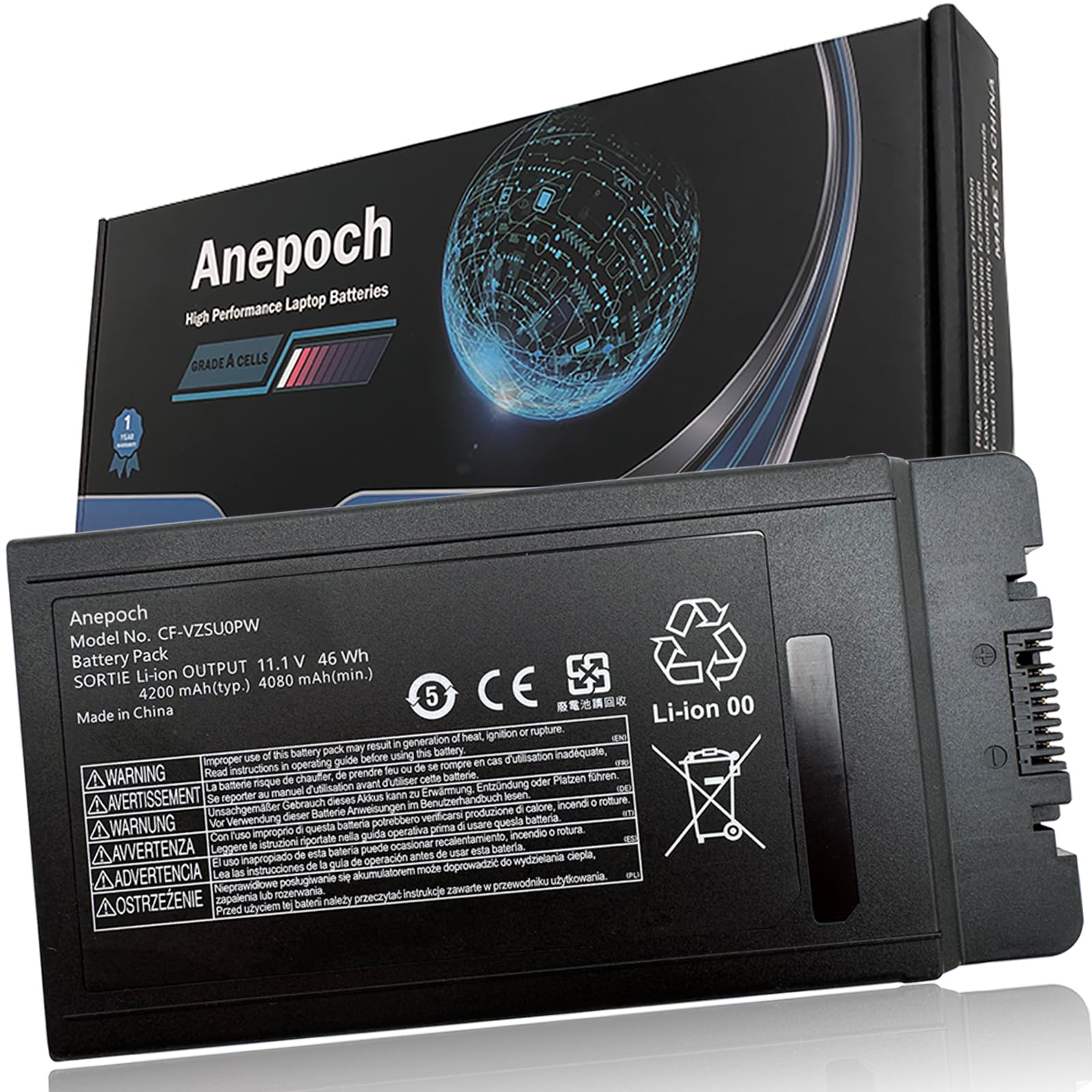 Anepoch Cf Vzsu0Pw Laptop Battery Replacement For Panasonic Toughbook Cf 54 Cf 54F0961Ne Cf54 Series Cf Vzsu0Lw Cf Vzsu0Pr Cf Vz