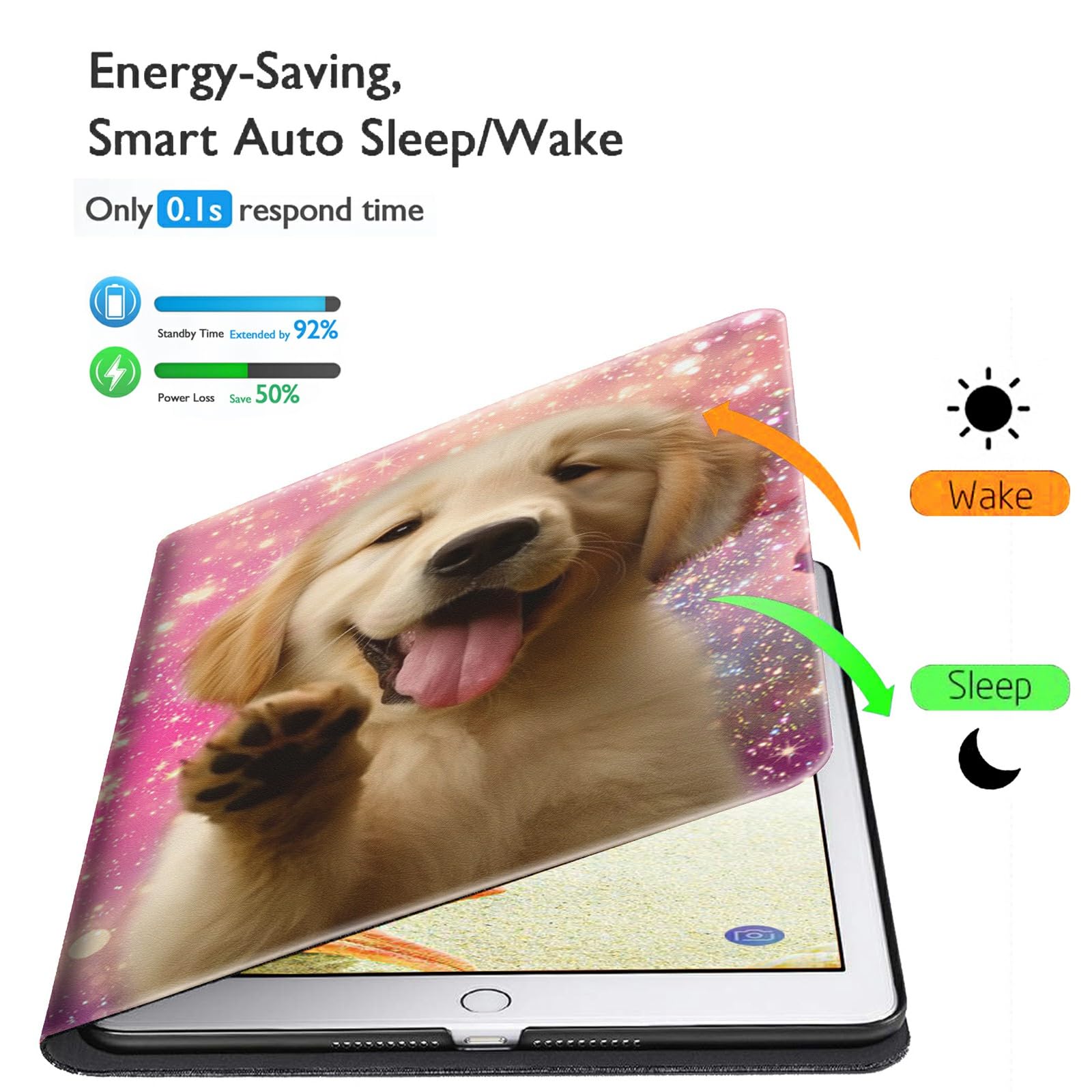 For Ipad 10Th Generation Case For Ipad 10.9 Case Bfserobj Lightweight Adjustable Stand Smart Protective Cover With Auto Wake/Sle