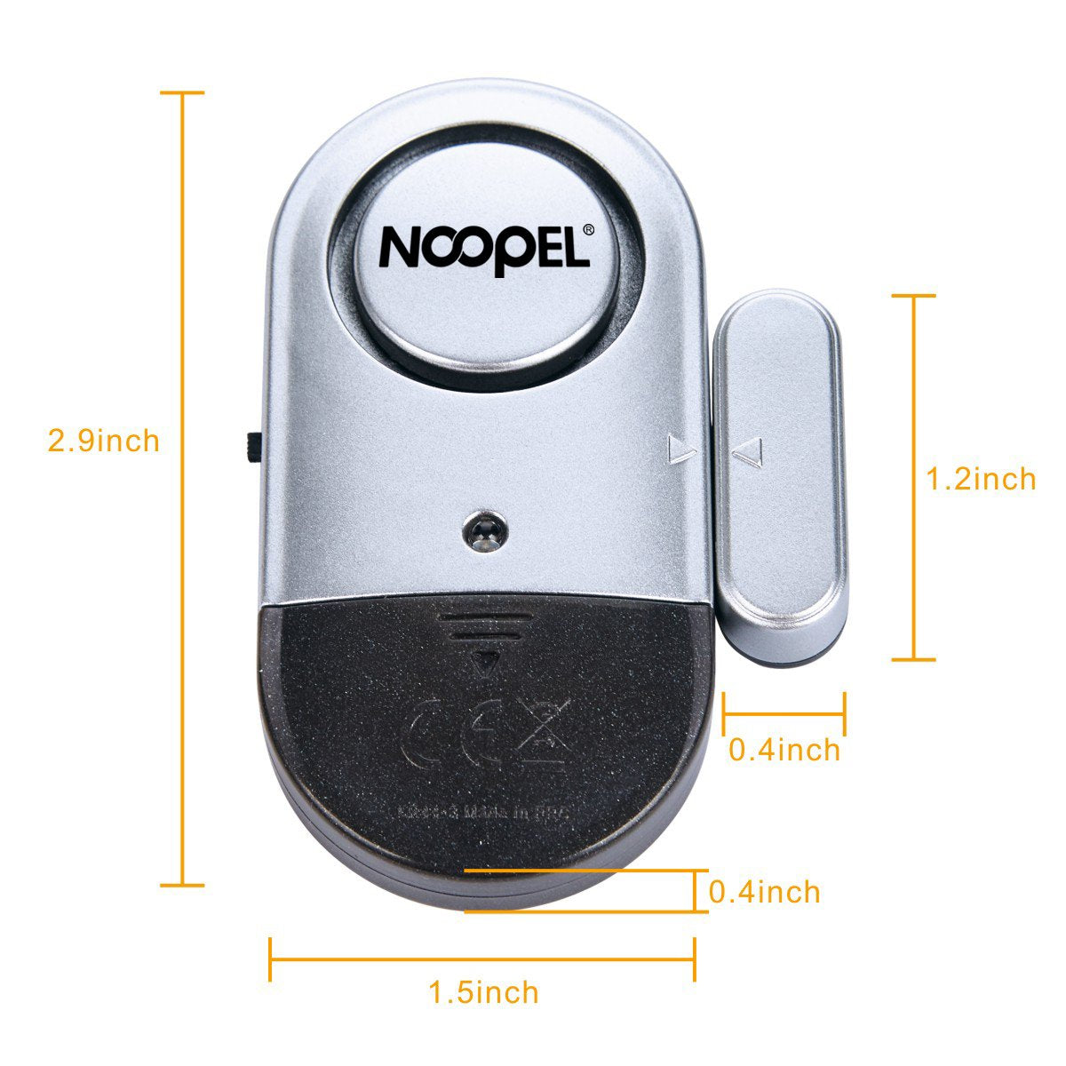 Door Window Alarm 2 Pack Noopel Home Security Sensor Burglar Anti Theft 120Db Alarm With Batteries Included   Diy Easy To Install (2)