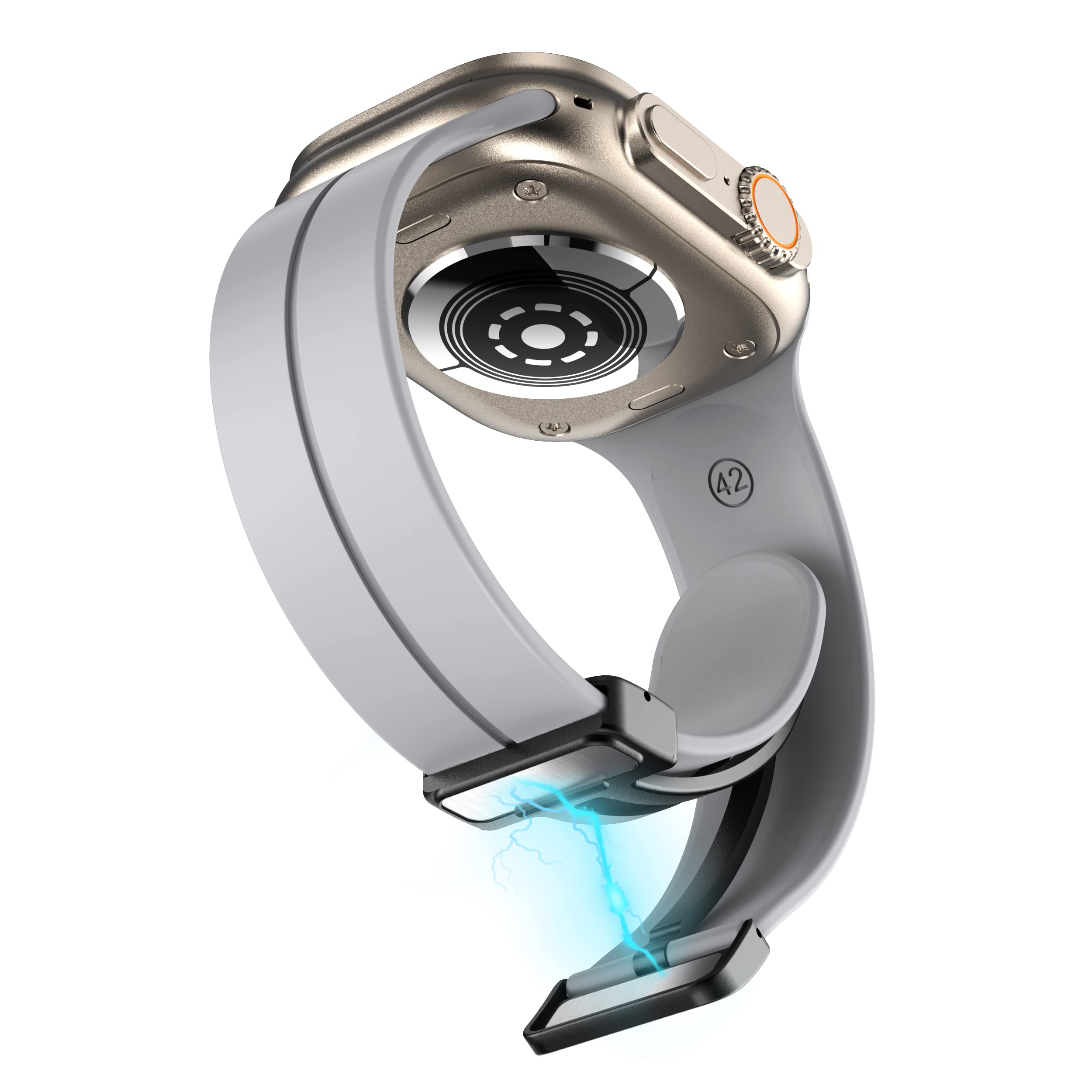 Lamshaw Compatible For Akumaka Smart Watch Bands, 16Mm, 22Mm Silicone Magnetic Buckle Sport Replacement Straps Compatible With A