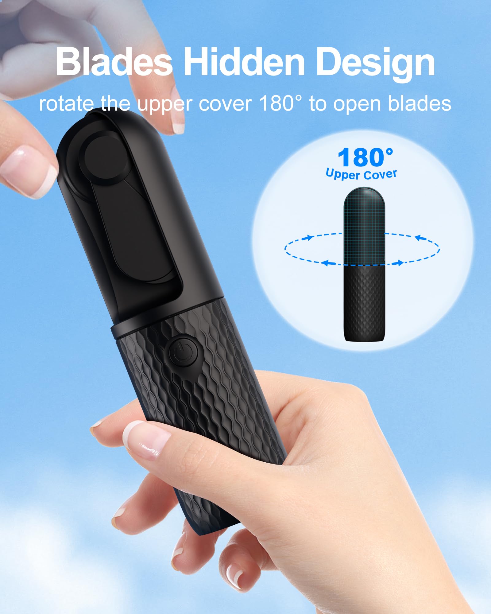 Coohea Mini Fan Handheld Fan Small Portable Fan 2 Speeds Powerful Fan Usb Rechargeable Battery Operated Fan Personal Hand Held F