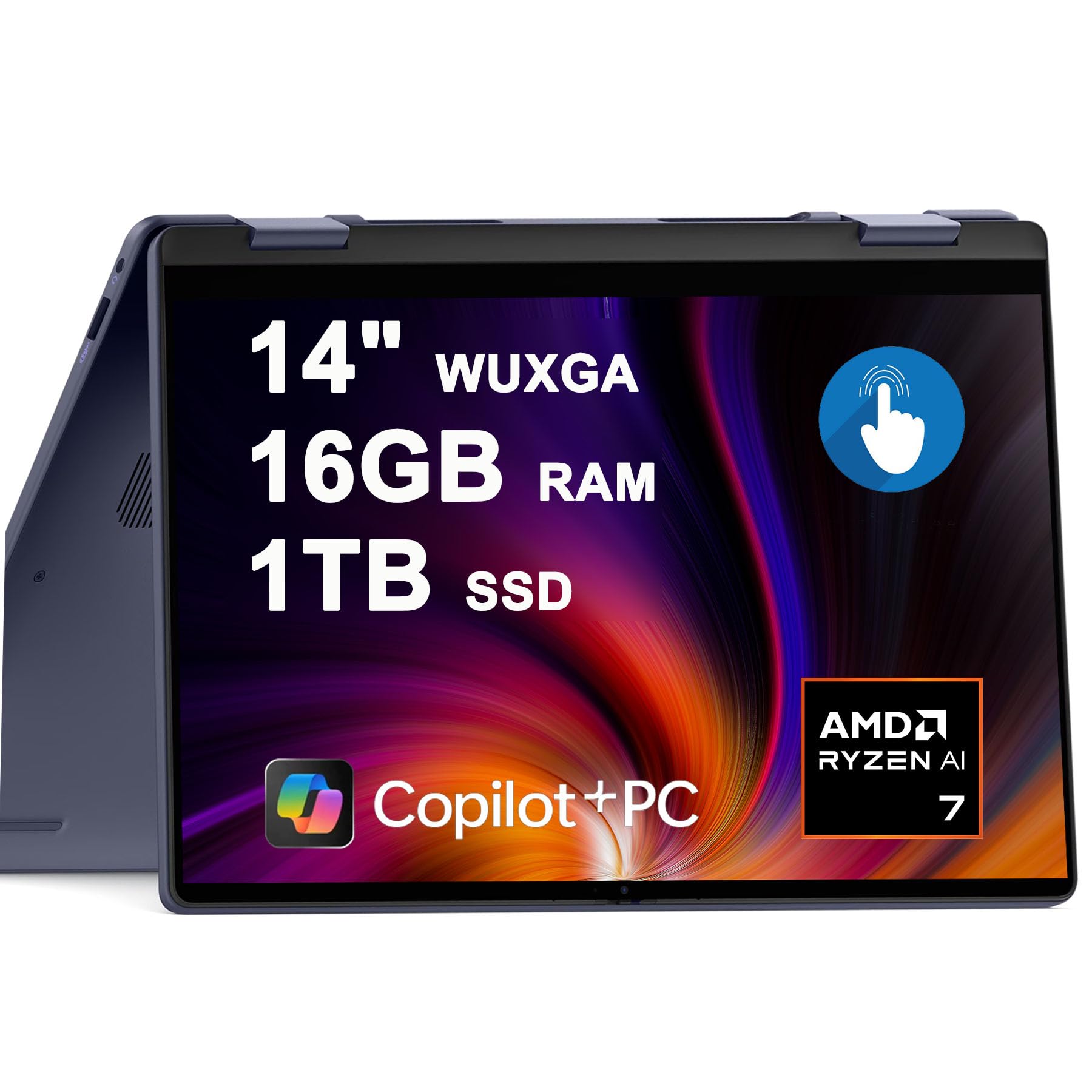 Dell Inspiron 14 Plus 2-in-1 Laptop 14 WUXGA Touch AMD 8-core Ryzen AI 7 350 Up to 50 Tops (>i7-12700H) 16GB RAM 1TB SSD Backlit