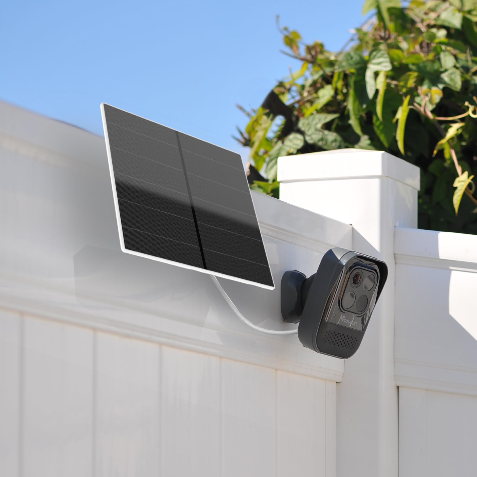 Toucan Pro Wireless Indoor/Outdoor Battery Powered Security Camera With Solar Panel 2 Camera Bundle   Alexa & Google Home Enable