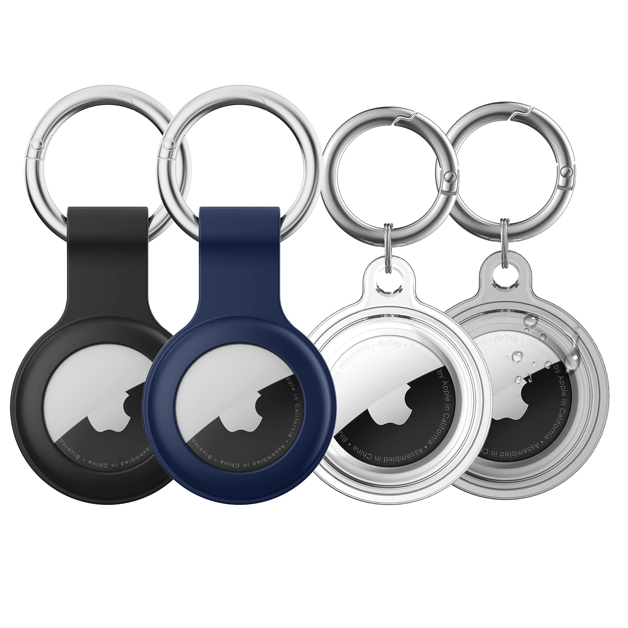 Waterproof Holder For Airtag, Ddj 4 Pack Airtag Keychain, Airtag Case For Dog Collar, Luggage, Keys, Full Body Anti Scratch Prot
