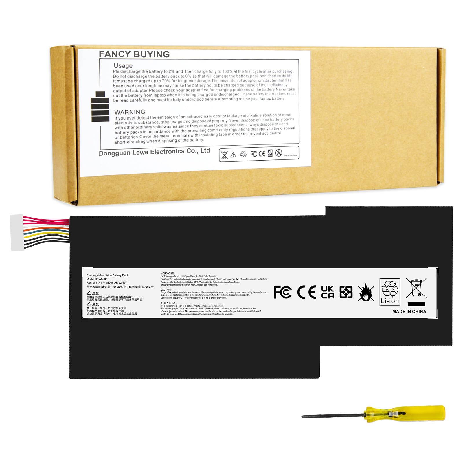 Bty M6K Laptop Battery For Msi Stealth Pro Gf63 Gf65 Gf75 Gs63Vr Gs73Vr 7Rg 7Rg 005 Thin 8Rb 8Rc 8Rd 8Rd 031Th 8Rc 8Rf 8Sc 8Rx 9