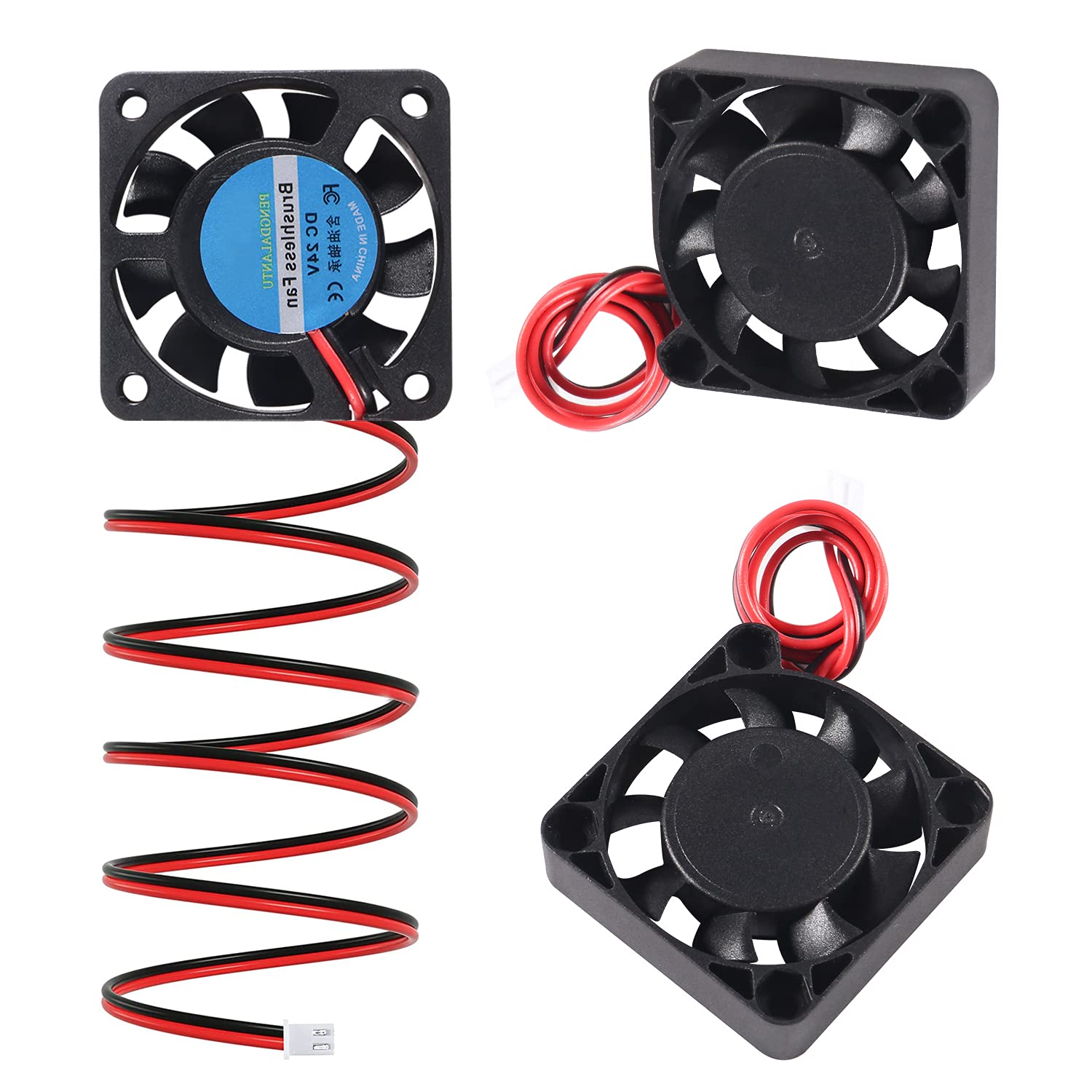 Aediko 6Pcs 4010 Fan Dc 12V 3D Printer Cooling Fan Mini Brushless Fan 40X40X10Mm With 2 Pin Terminal For 3D Printer, Dvr And Oth