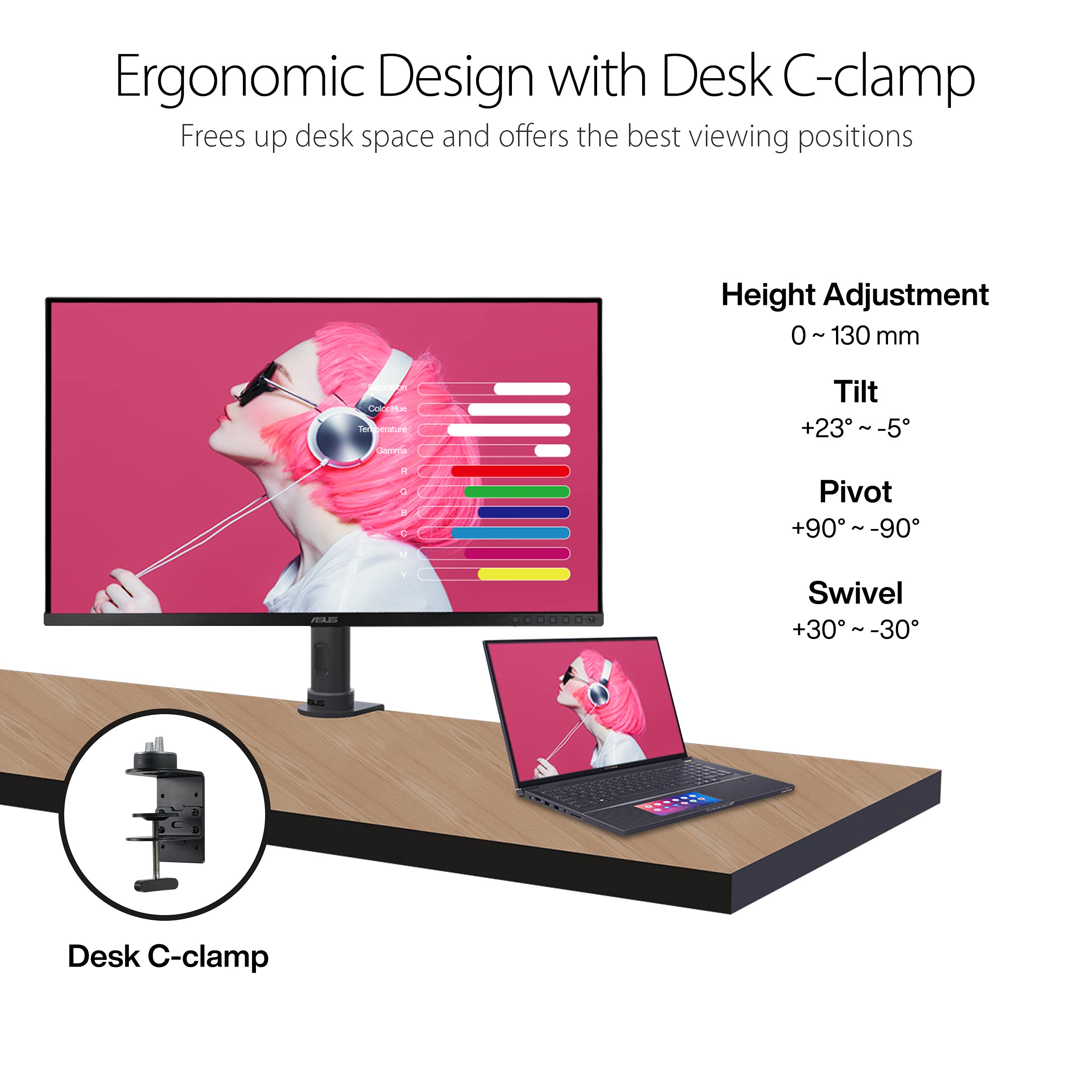 Asus Proart Display 32    4K Hdr Monitor (Pa329Cv)   Uhd (3840 X 2160), Ips, 100% Srgb/Rec.709,   E < 2, Calman Verified, Usb C