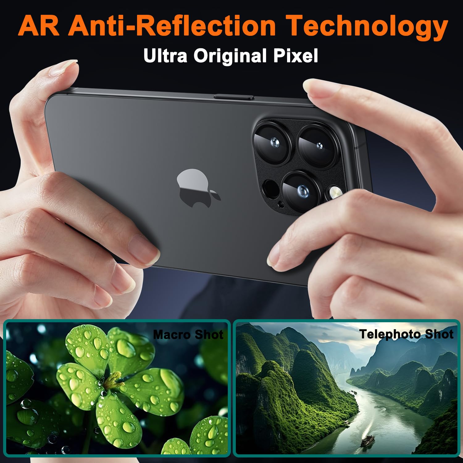 Cojoc For Iphone 16 Pro Max/Iphone 16 Pro/Iphone 15 Pro/Iphone 15 Pro Max Camera Lens Protector [Original Design] Metal Alloy 9H